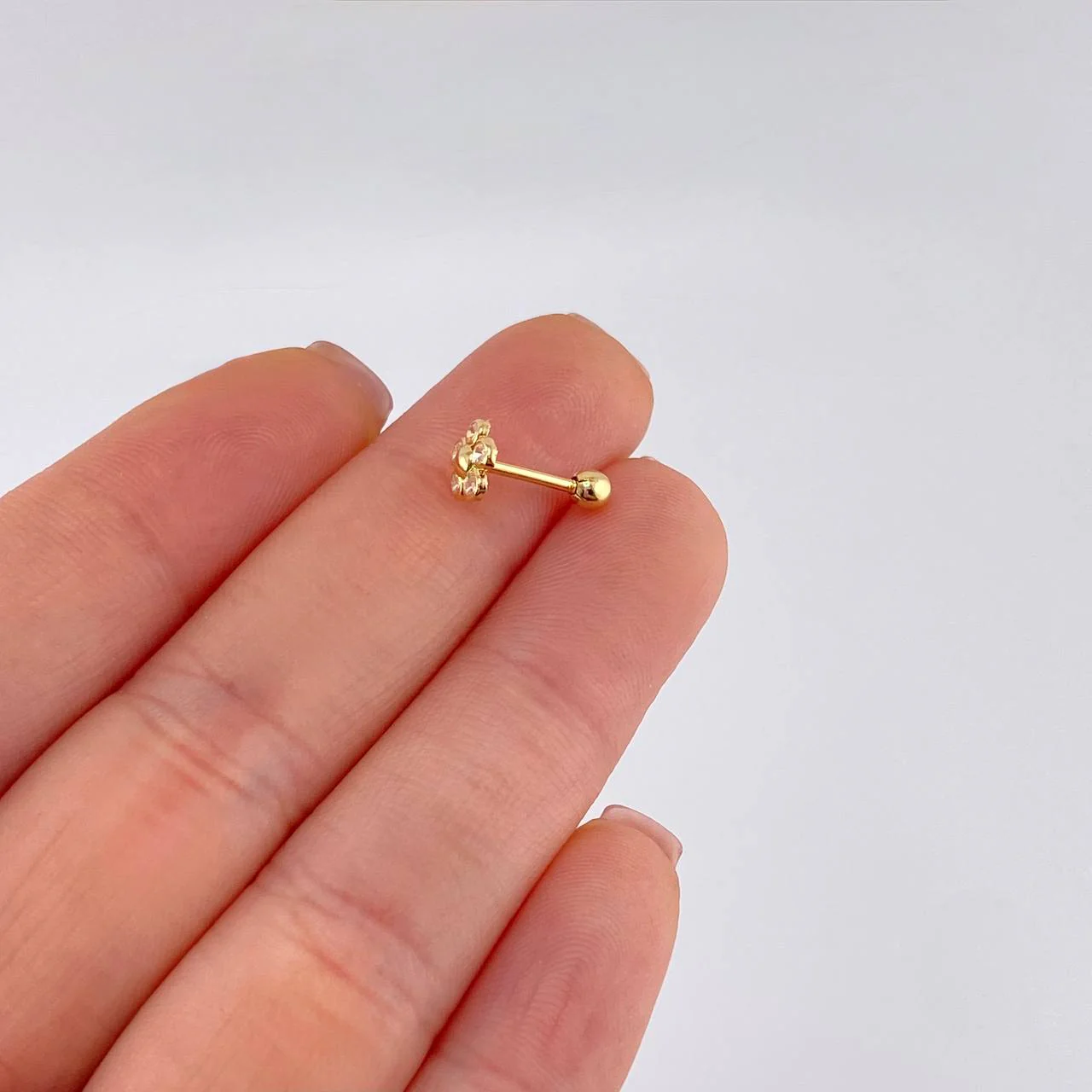 Piercing Flor 0.45 g / 1.2 cm Oro Amarillo 18K - Image 4