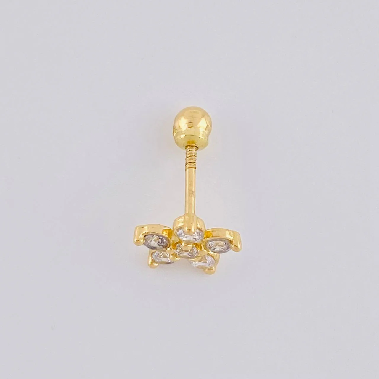 Piercing Flor Cinco Petalos 0.6g / 1.1cm Oro Amarillo 18K - Image 3