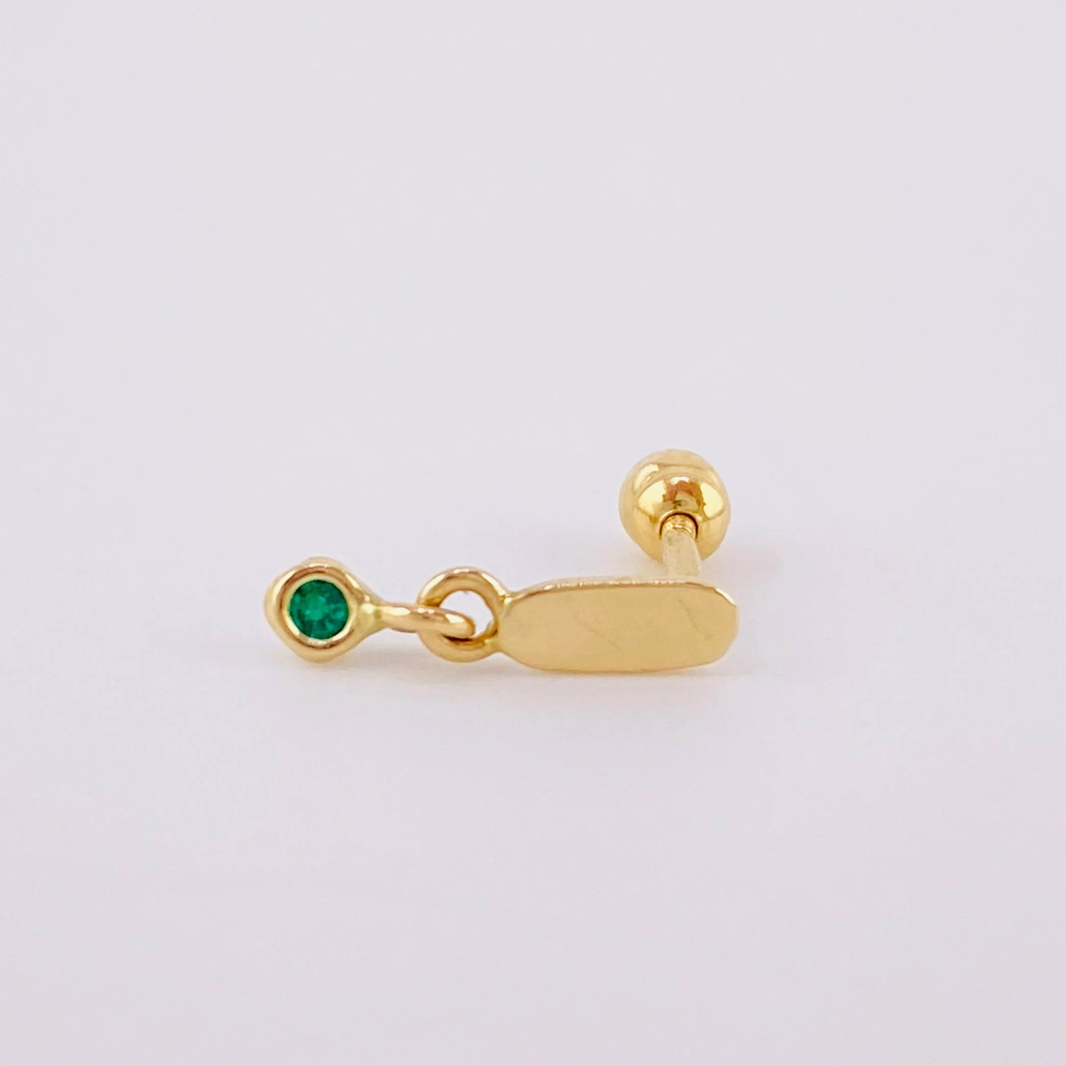 Piercing Globo Colgante 0.4 g / 1.2 cm Oro Amarillo 18K