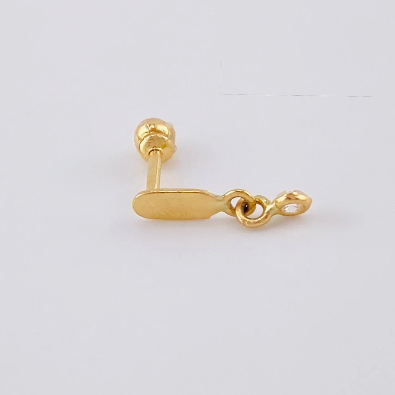 Piercing Globo Colgante 0.4 g / 1.2 cm Oro Amarillo 18K - Image 3