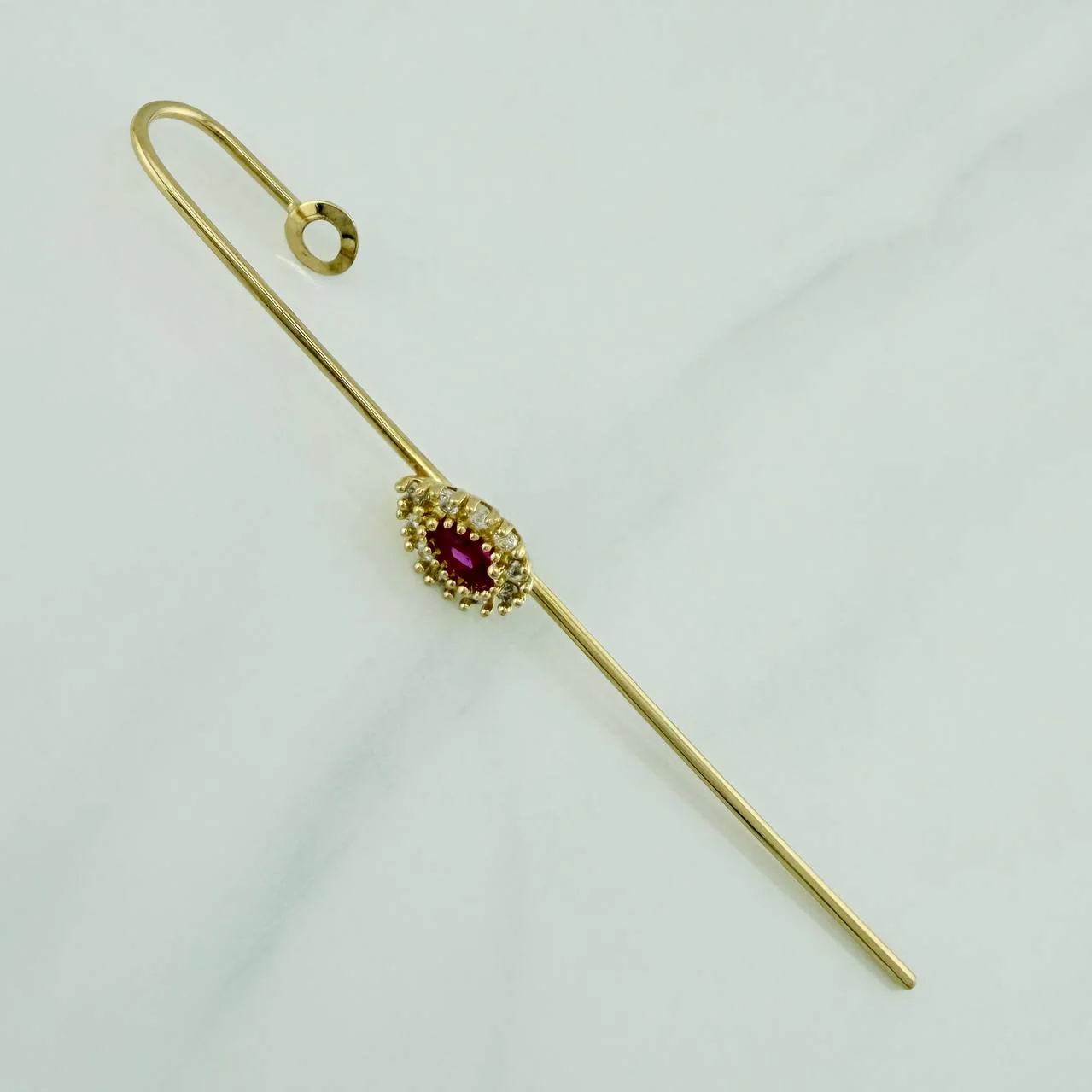 Piercing Industrial 2.25 g / 1 cm Oro Amarillo 18K - Image 3