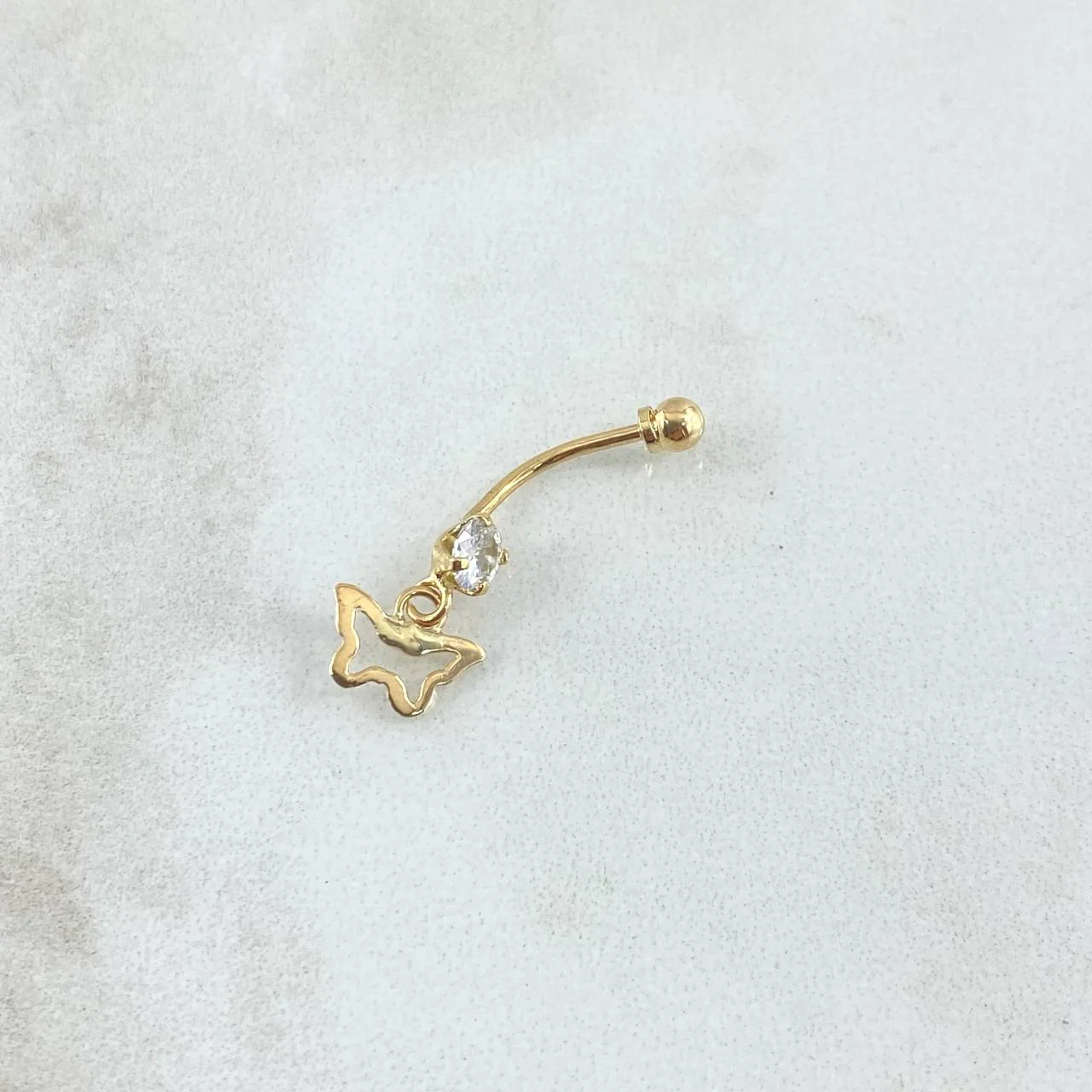Piercing Mariposa Silueta Colgante 0.65g / 2.8cm Oro Amarillo 18K