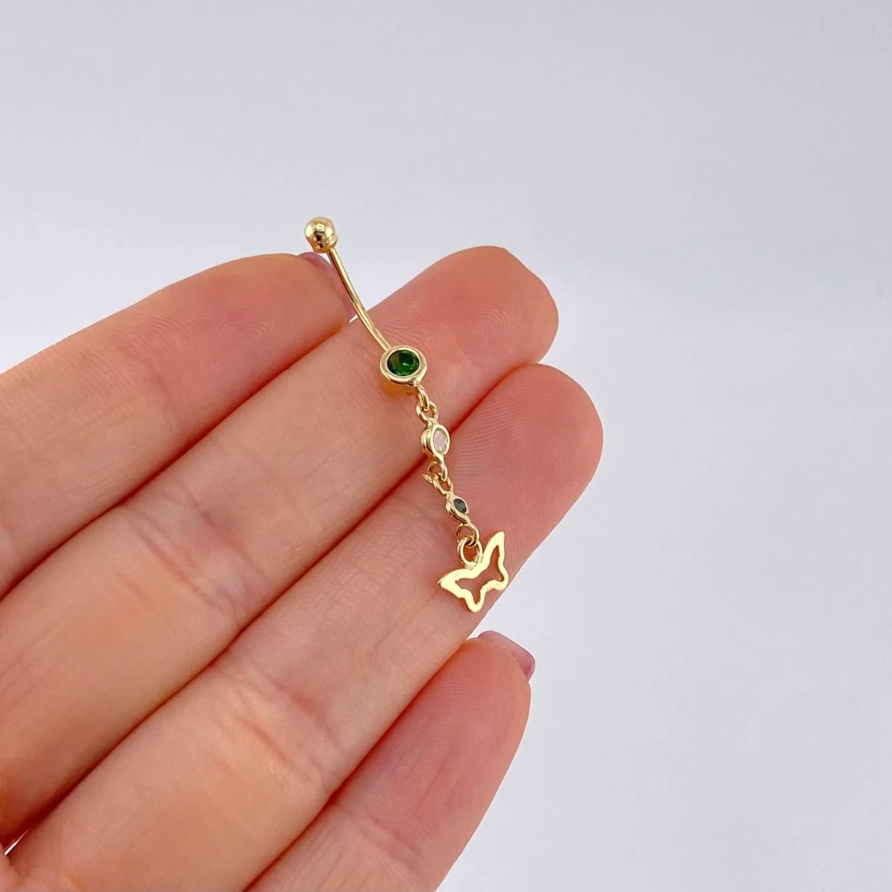 Piercing Mariposa Silueta Colgante 0.85g / 4cm Oro Amarillo 18K - Image 4