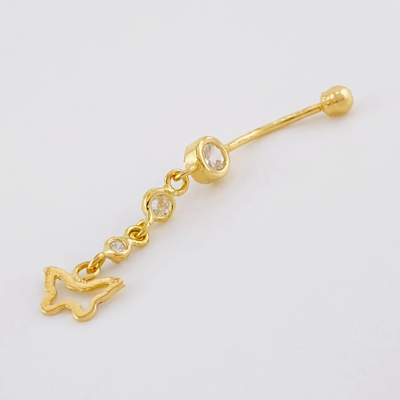 Piercing Mariposa Silueta Colgante 0.95g / 4cm Oro Amarillo 18K - Image 3