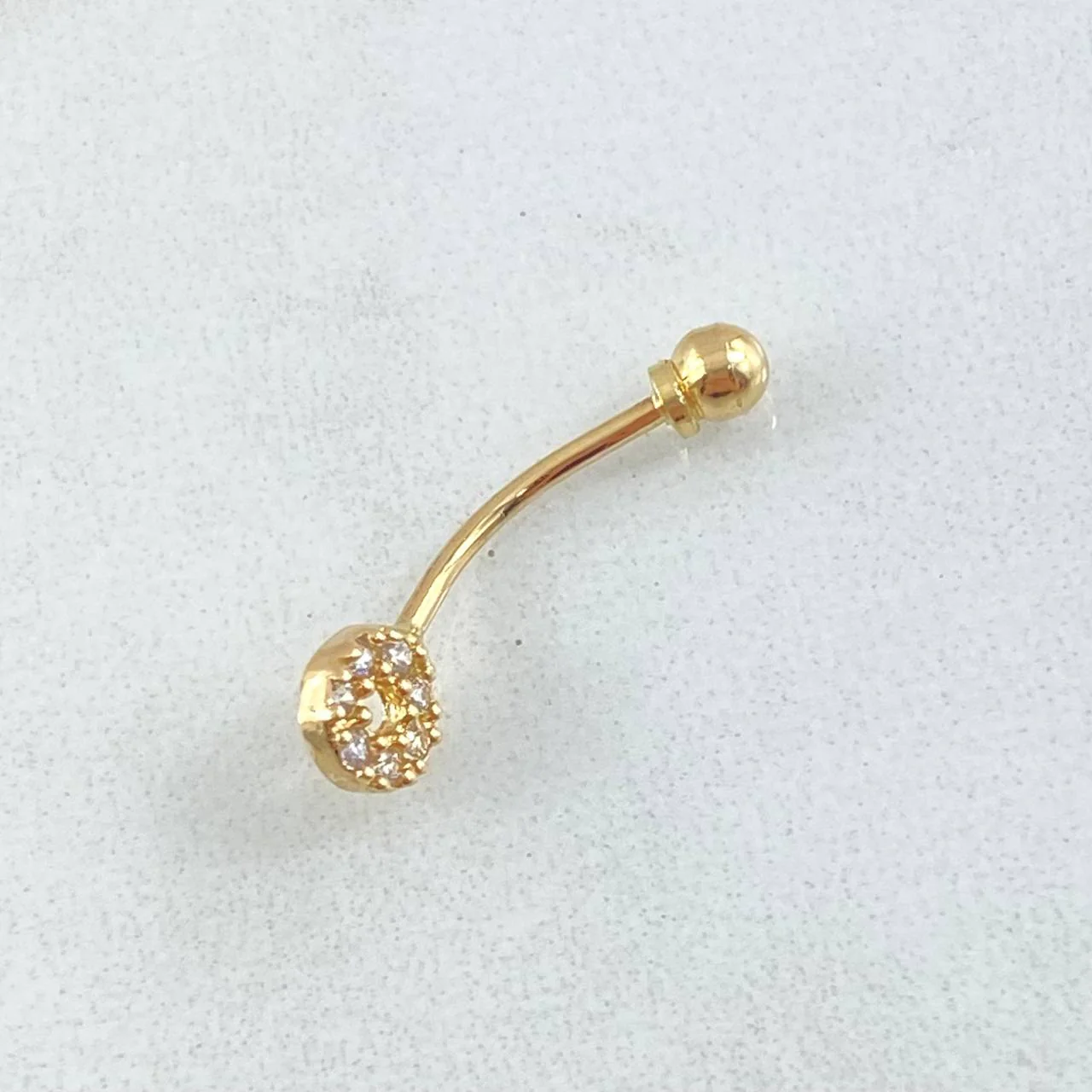 Piercing Ombligo Circulo 0.85gr / 2.1cm / Oro Amarillo 18K * - Image 2