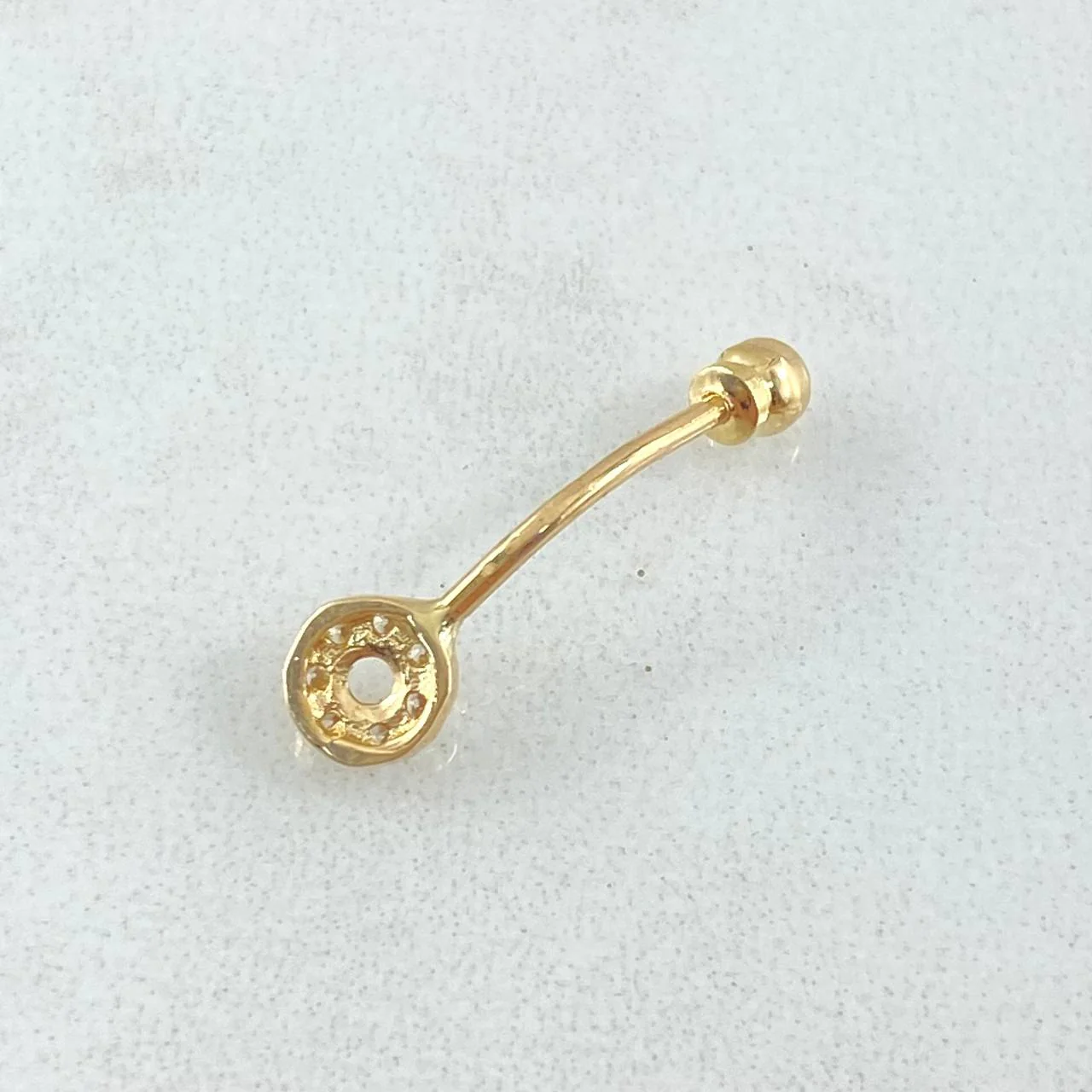 Piercing Ombligo Circulo 0.85gr / 2.1cm / Oro Amarillo 18K * - Image 3