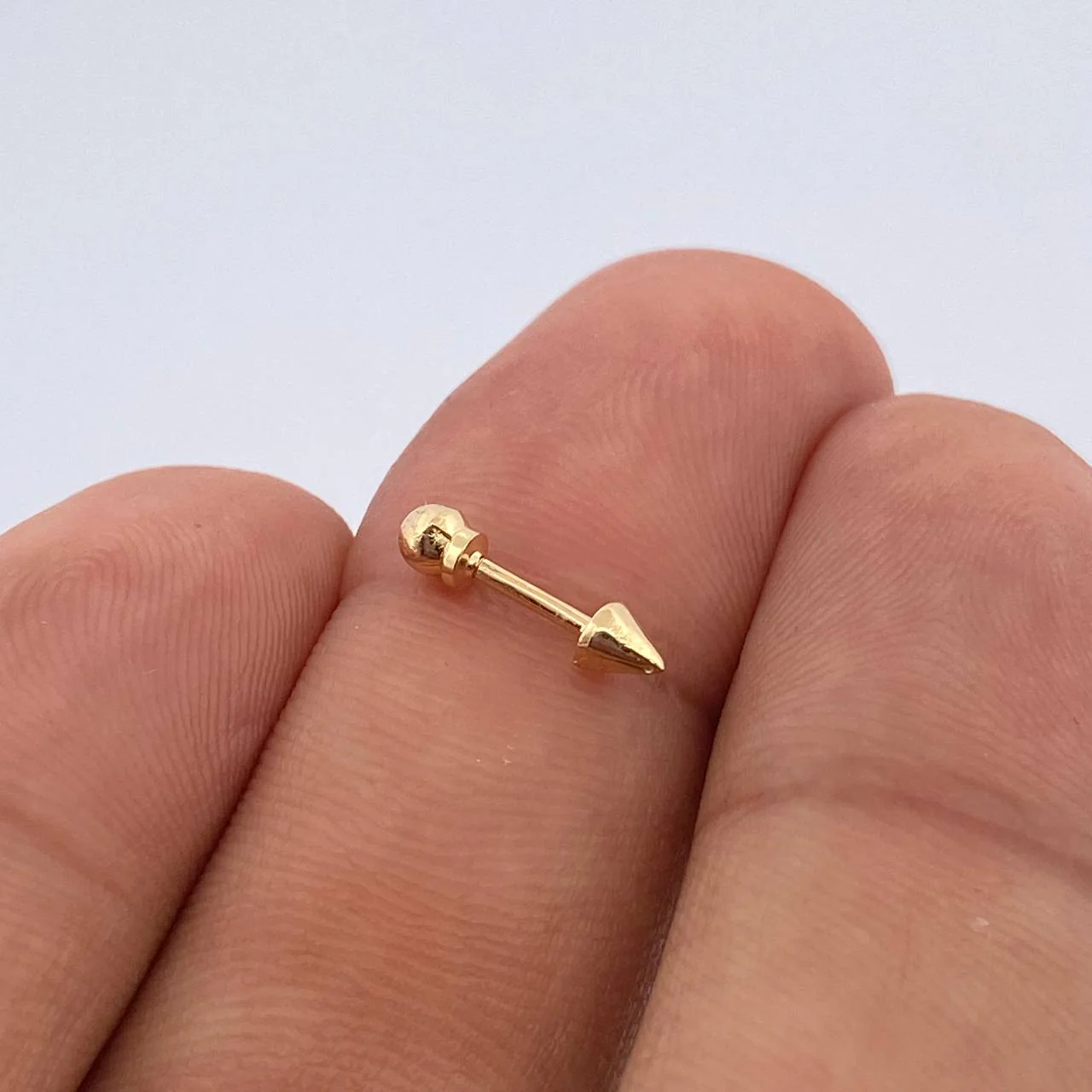 Piercing Punta 0.4 g / 1.4 cm Oro Amarillo 18K - Image 3