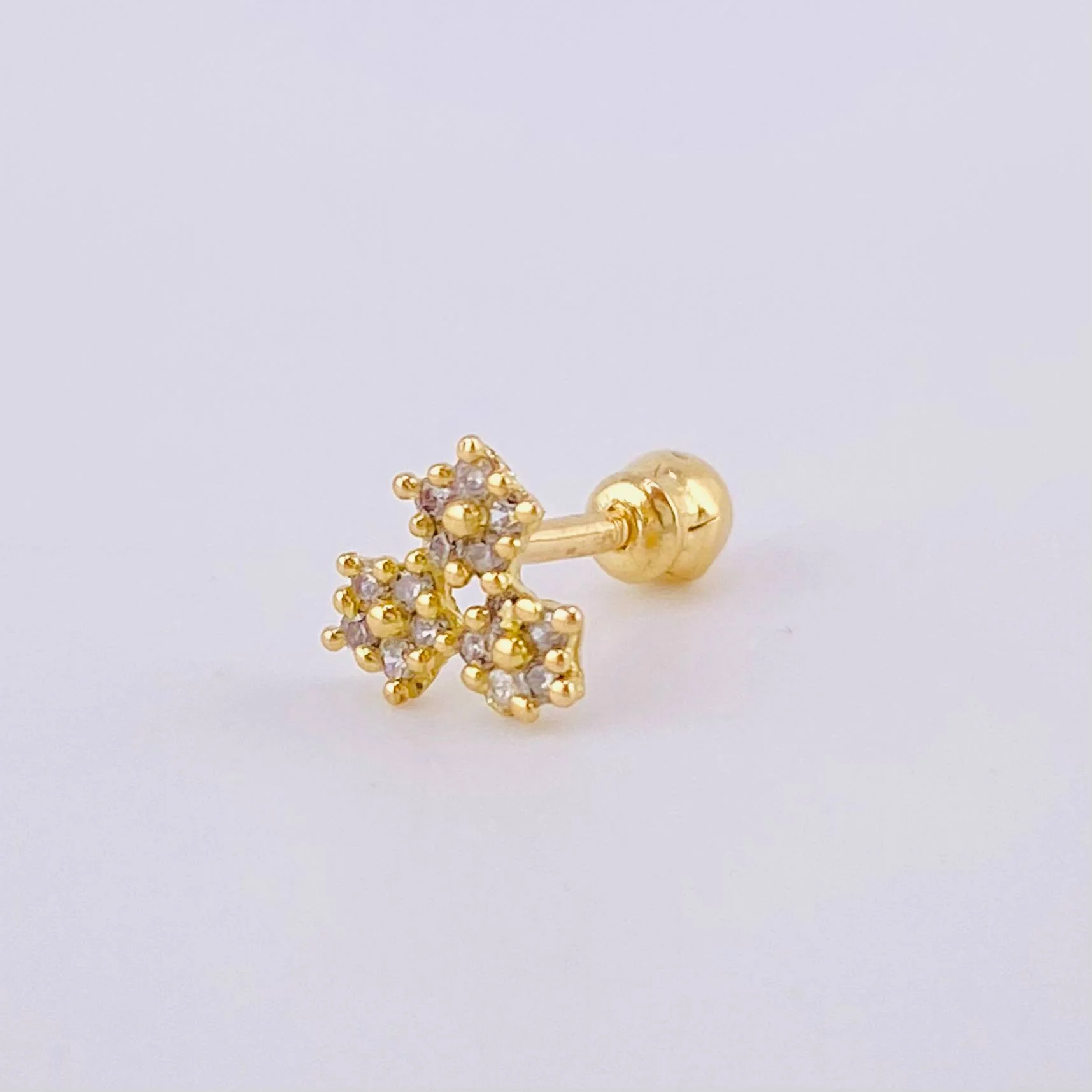 Piercing Trio De Estrellas 0.45 g / 1 cm Oro Amarillo 18K - Image 2