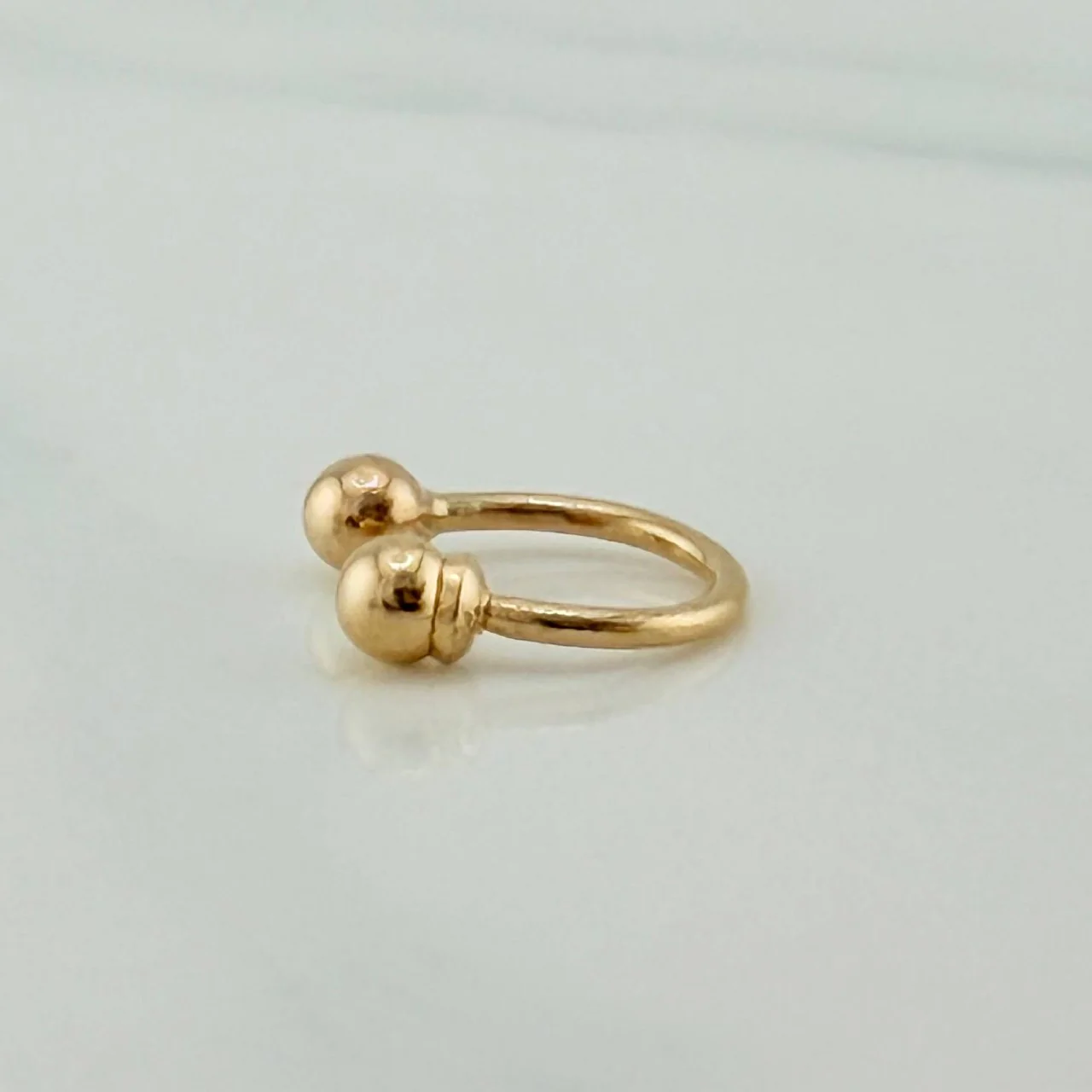 Piercing U Bolas 0.4 g / 1 cm Oro Amarillo 18K