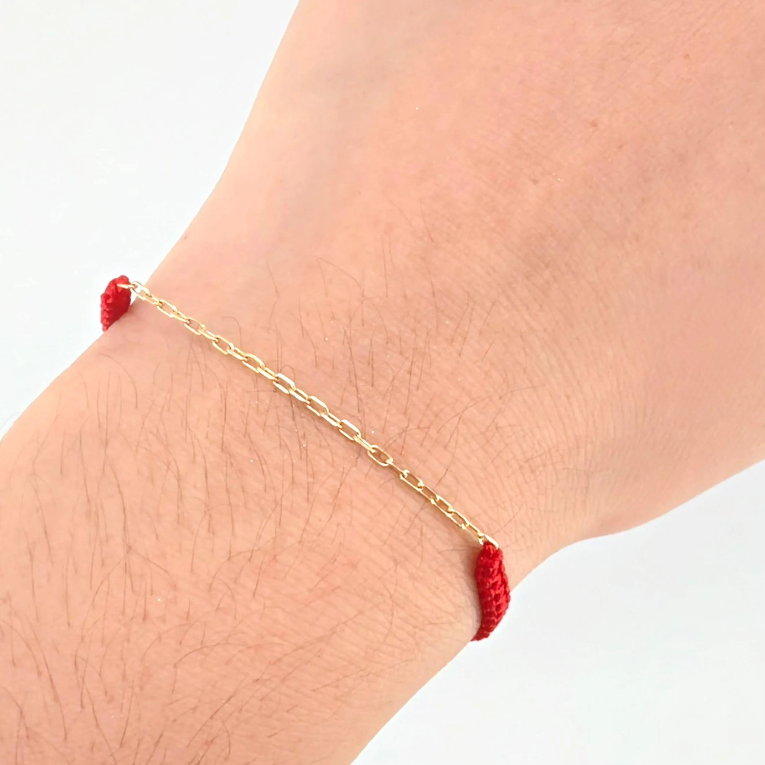 Pulsera Roja Retazo Cajón 0.25gr / 1.5mm Oro Amarillo +3 18K * - Image 2