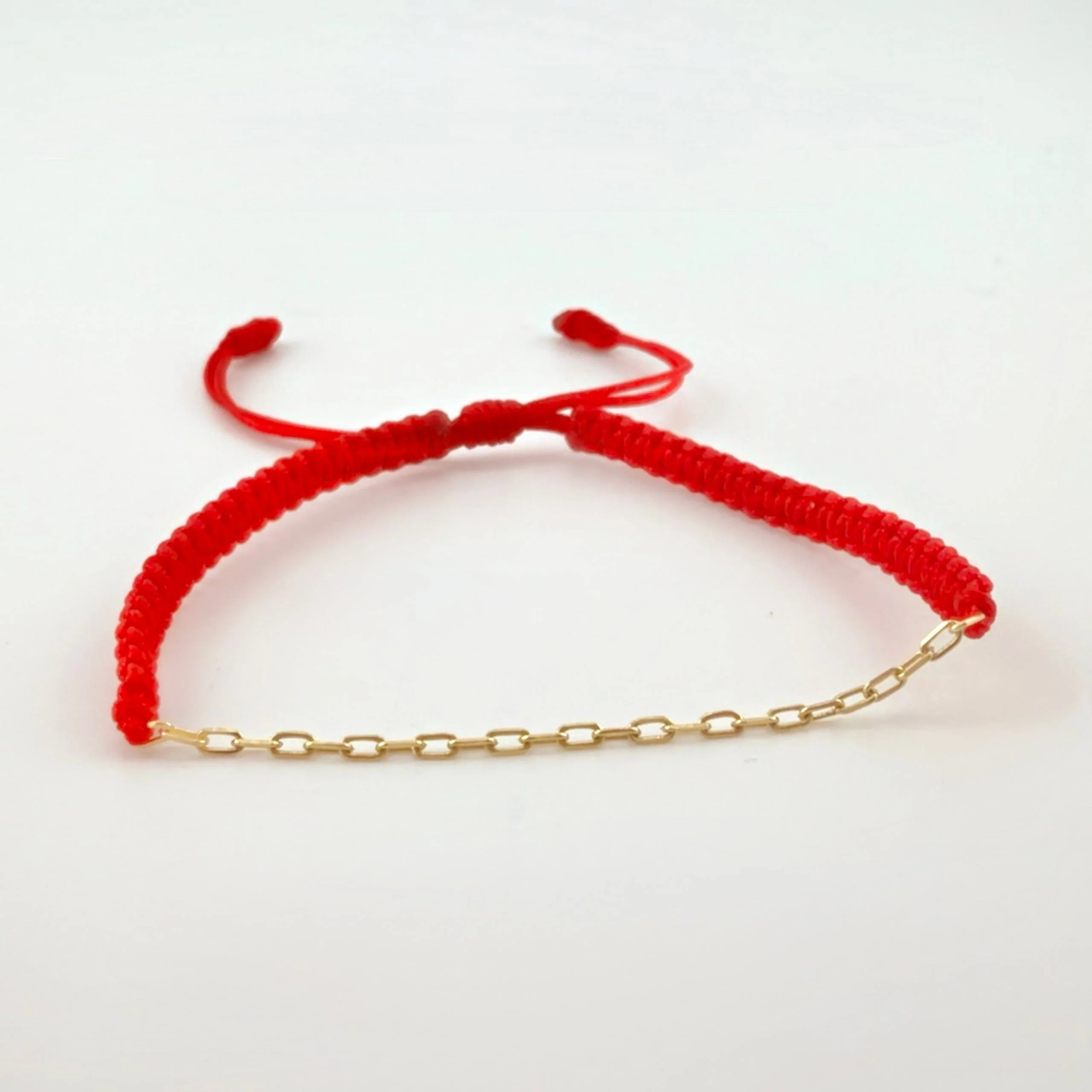 Pulsera Roja Retazo Cajón 0.25gr / 1.5mm Oro Amarillo +3 18K * - Image 3