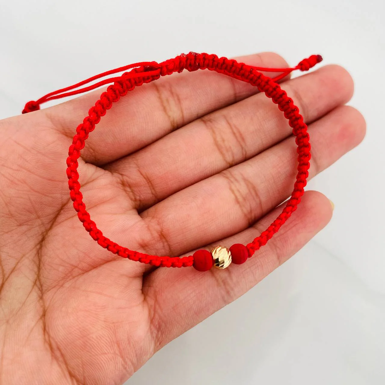 Pulsera Tejida Roja 5Mm / 1Und 18K - Image 4