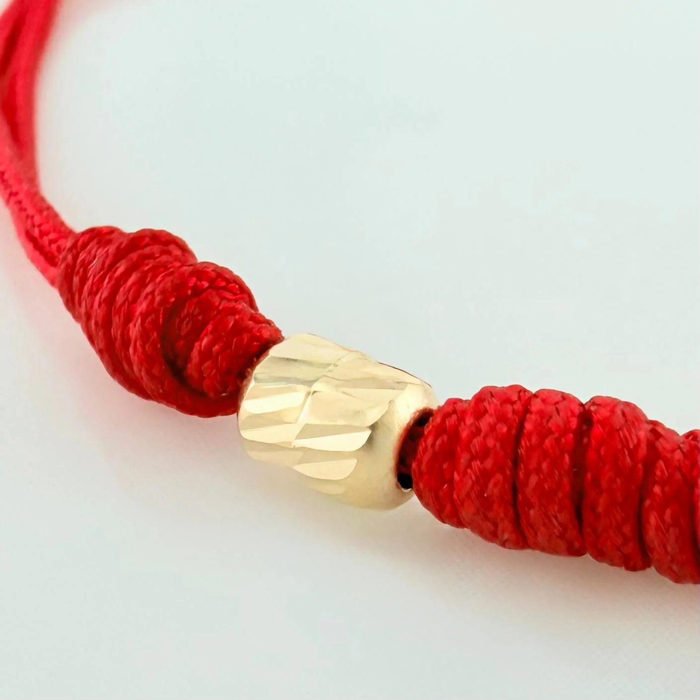 Pulsera Tejida Roja 7 Nudos 3Mm 6 Und Oro Amarillo 18K - Image 4
