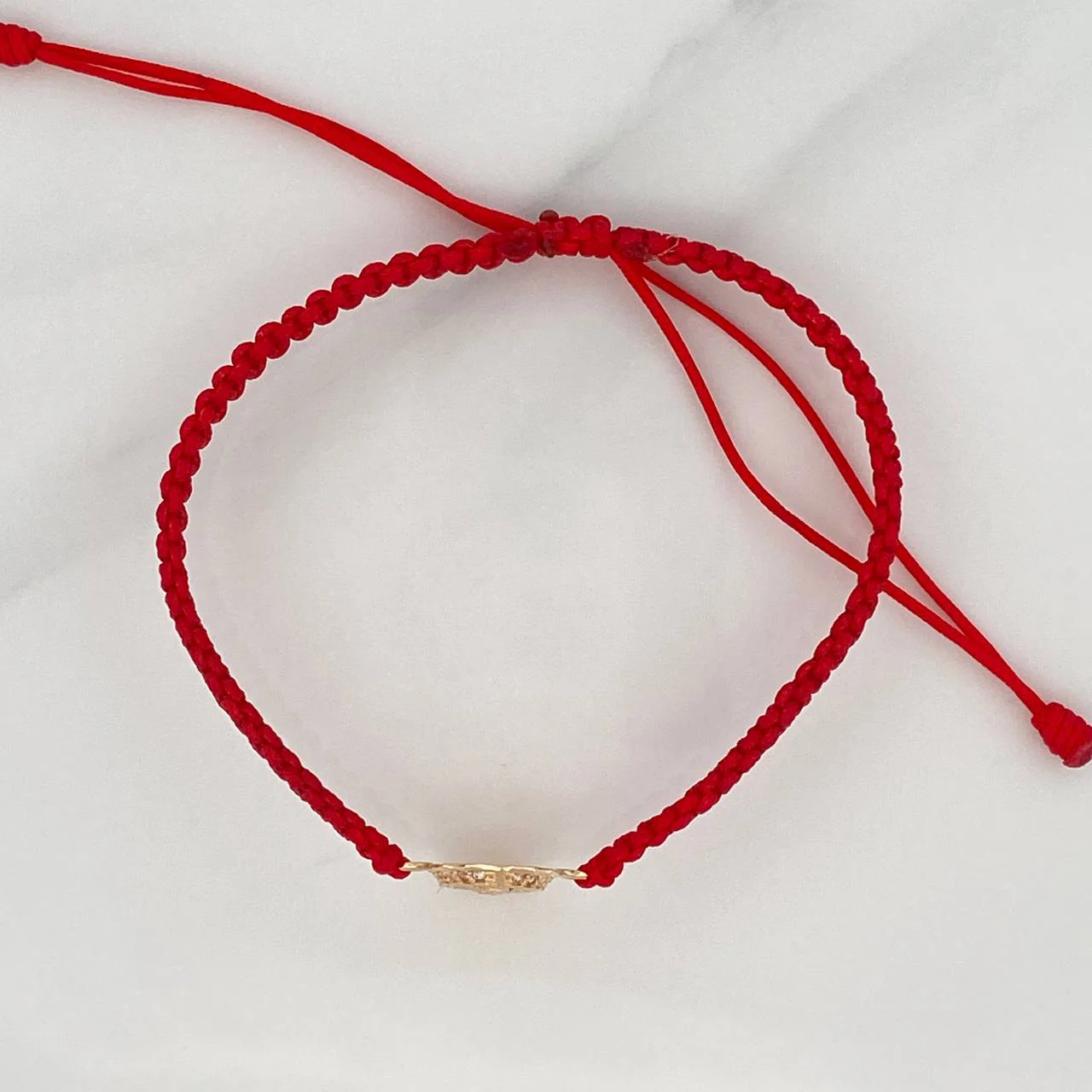 Pulsera Tejida Roja Virgen de Guadalupe 1.15gr / Oro Amarillo 18K & - Image 4