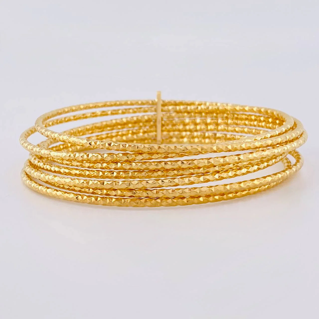 Pulso 7 Aros Diamantado 12.25 g / 20.5 cm / 2.05 mm Oro Amarillo 18K - Image 2