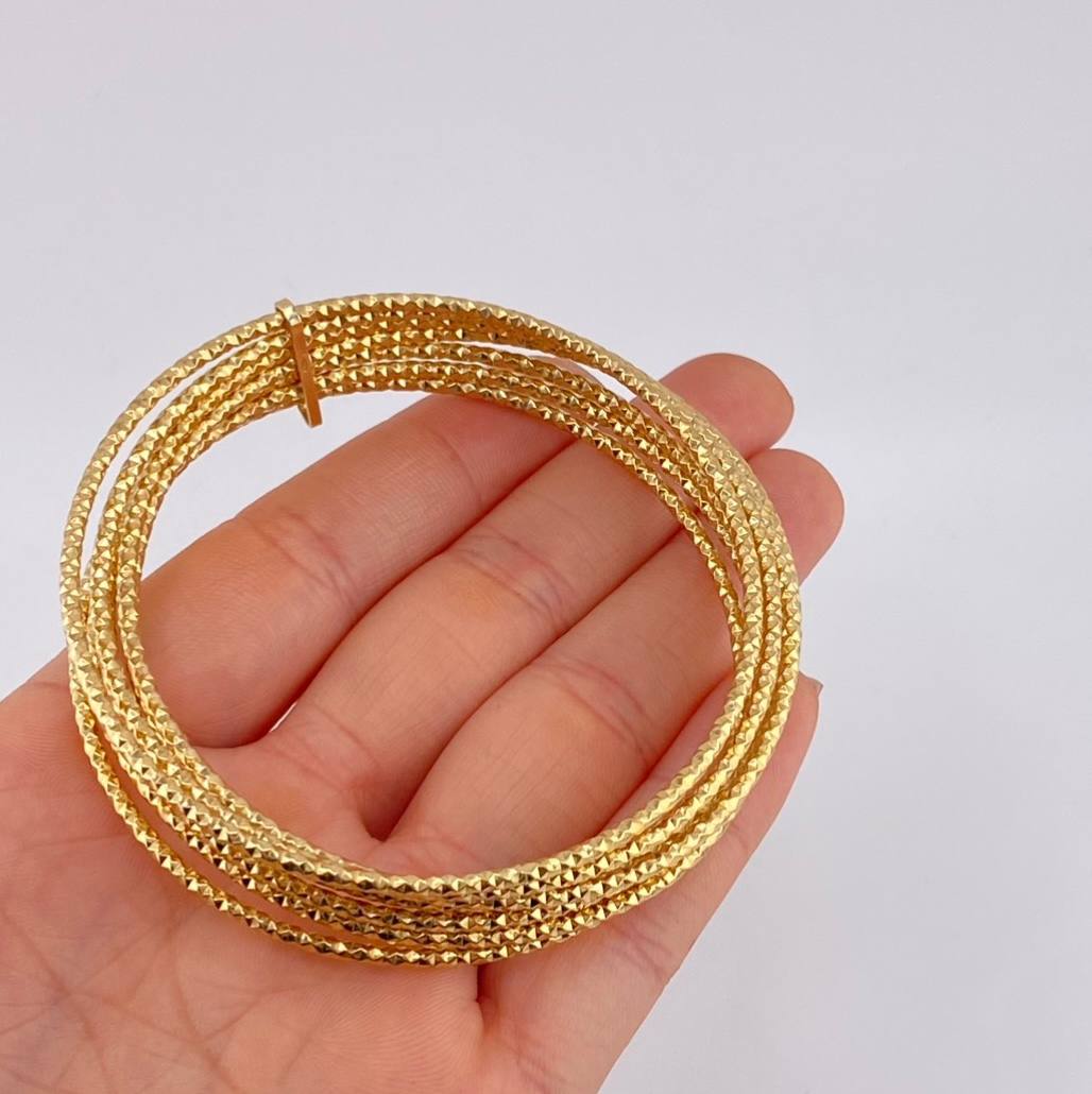 Pulso 7 Aros Diamantado 12.25 g / 20.5 cm / 2.05 mm Oro Amarillo 18K - Image 4