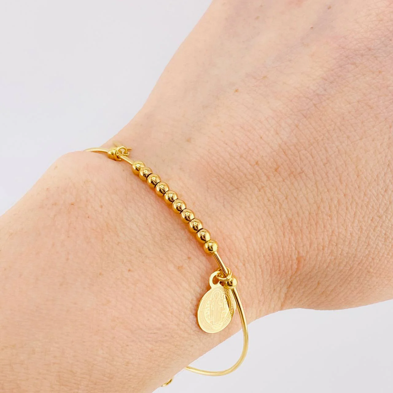 Pulso Aro Bolas San Benito 4.05 g / 18.3 cm / 3 mm Oro Amarillo 18K - Image 4