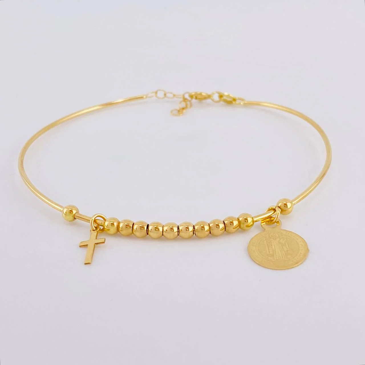 Pulso Aro Bolas San Benito 4.1 g / 18.2 cm / 3 mm Oro Amarillo 18K - Image 2
