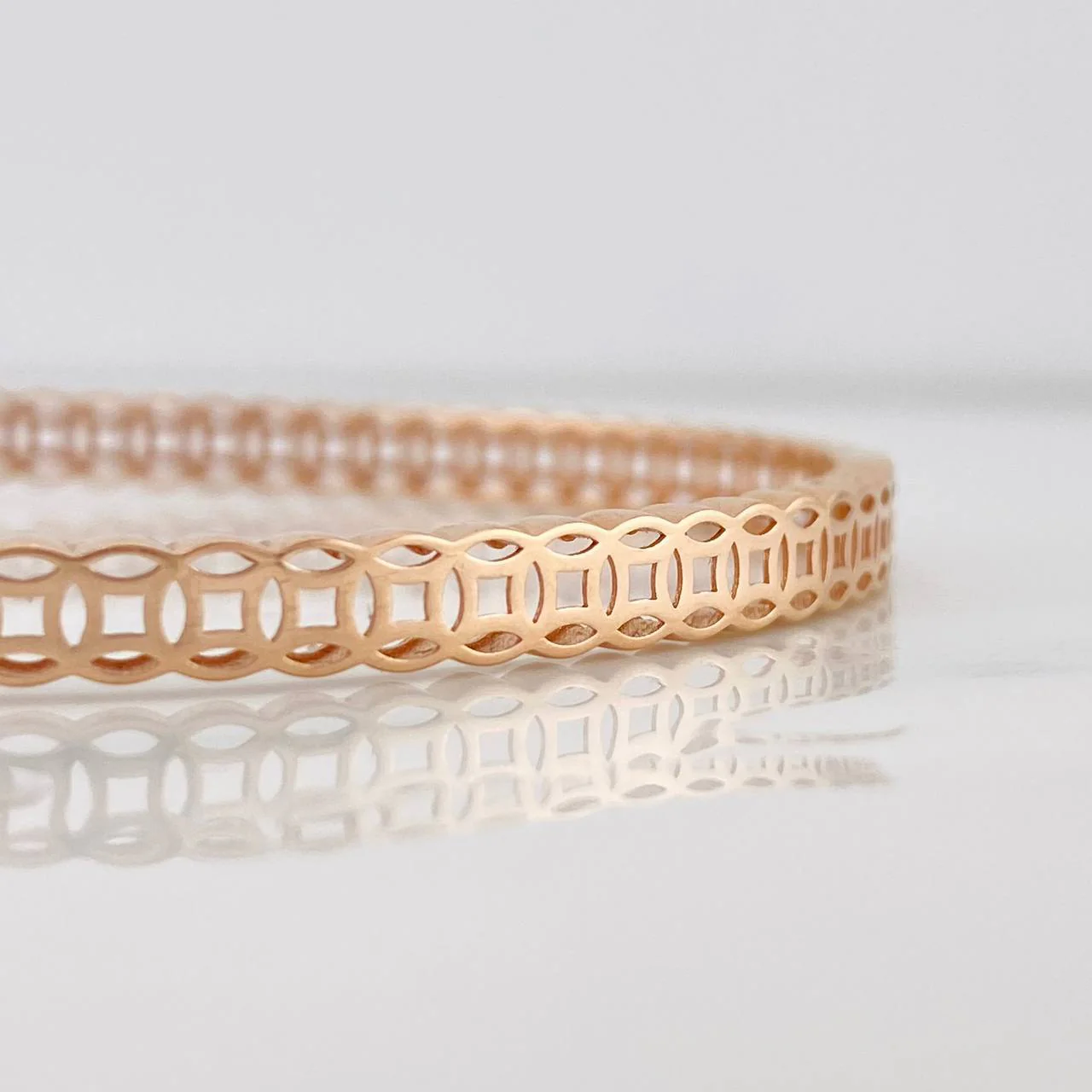 Pulso Aro Circular 7.05g / 18cm / 4.28mm Oro Rosa 18K - Image 2