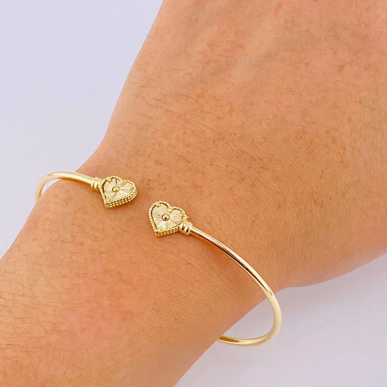 Pulso Aro Corazon Diamantado 3.5 g / 17.2 cm / 1.8 mm Oro Amarillo 18K - Image 4