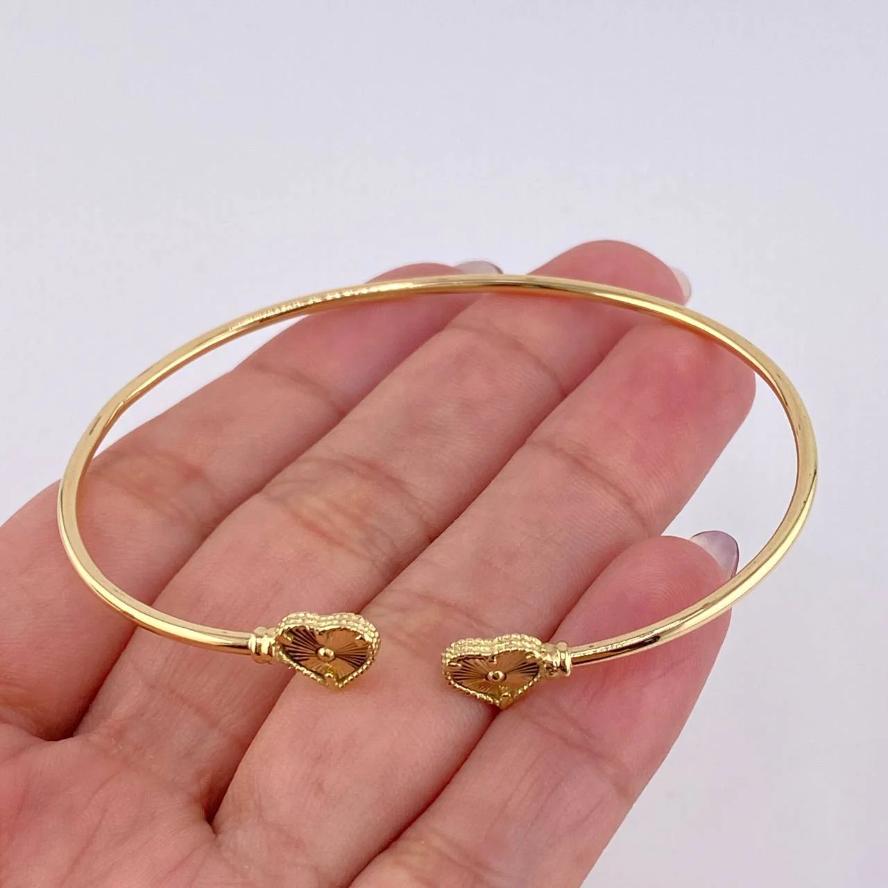 Pulso Aro Corazon Diamantado 3.5 g / 17.2 cm / 1.8 mm Oro Amarillo 18K - Image 3