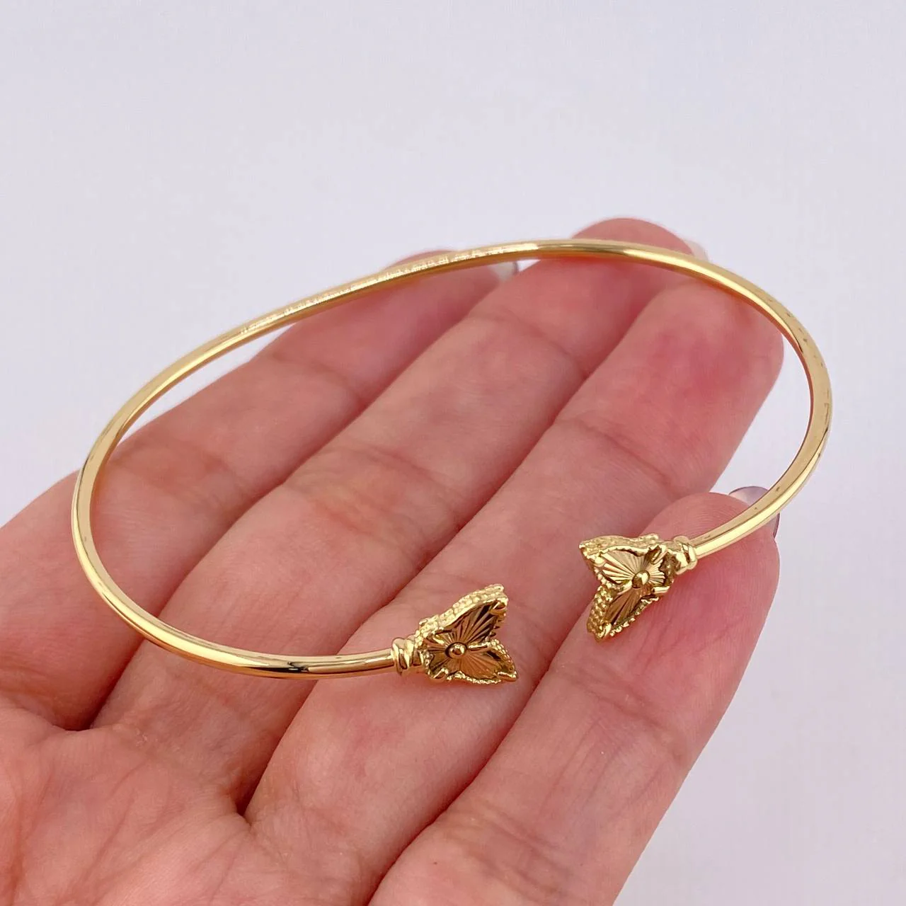Pulso Aro Mariposa Diamantado 3.7gr / 18cm / 1.8mm Oro Amarillo 18K - Image 3