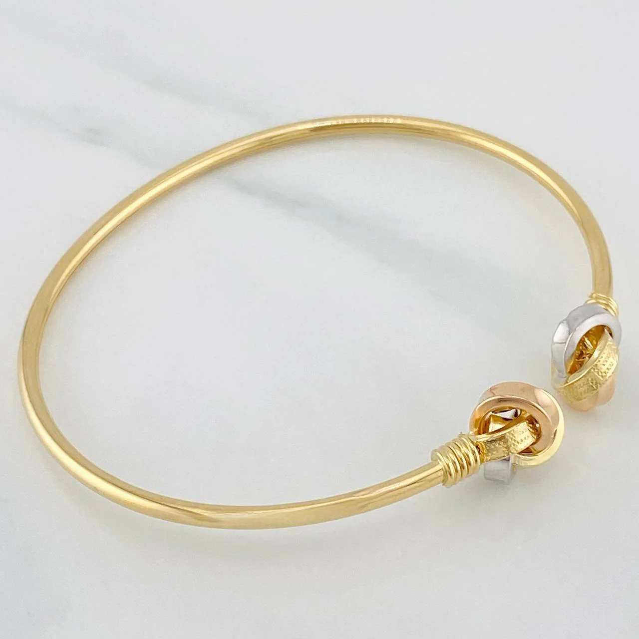 Pulso Aro Nudo 4.6g / 18cm / 2.12mm Tres Oros 18K - Image 4