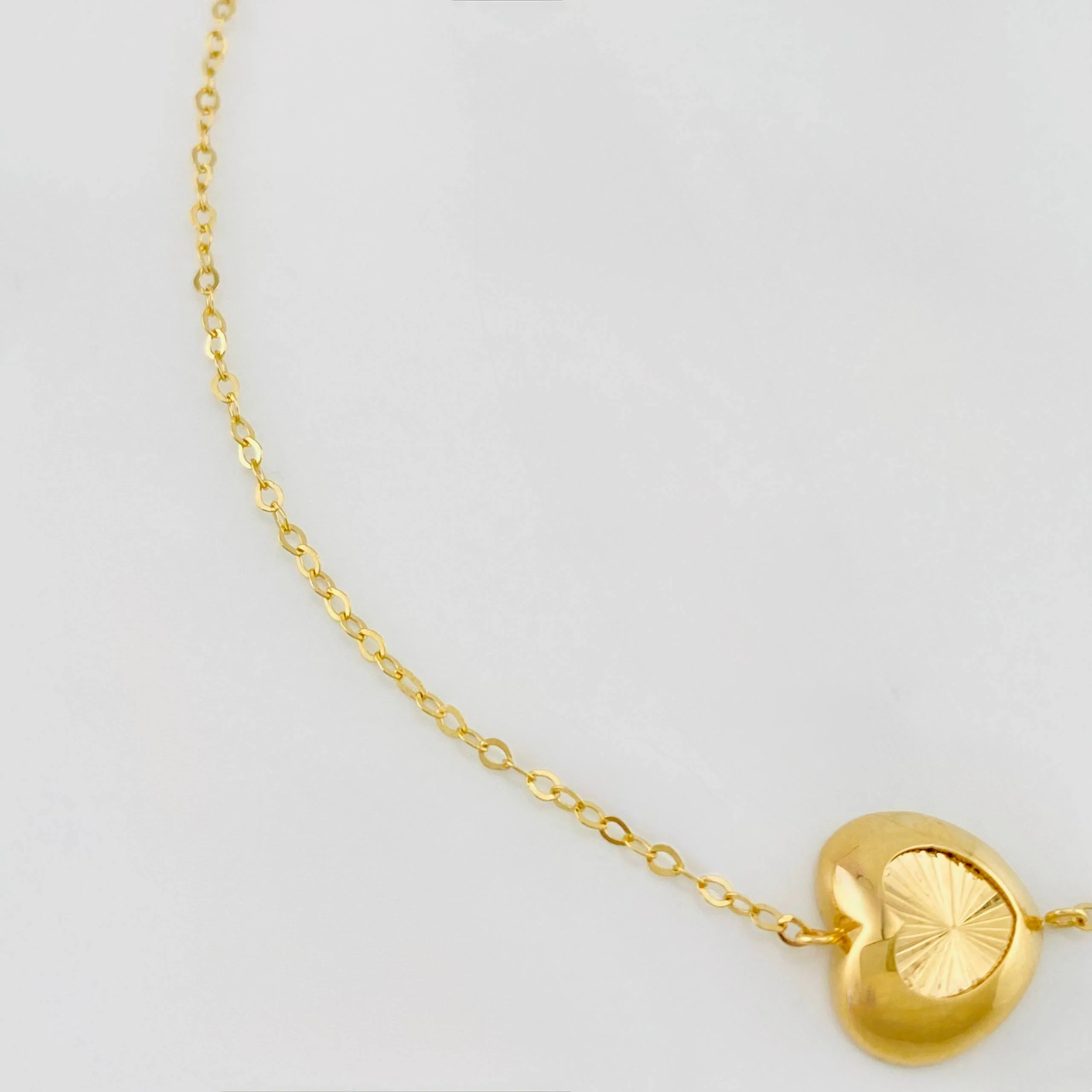 Pulso Aro seguido corazón 1.85g / 18.5cm-17cm / 1.3mm Oro Amarillo 18K - Image 2