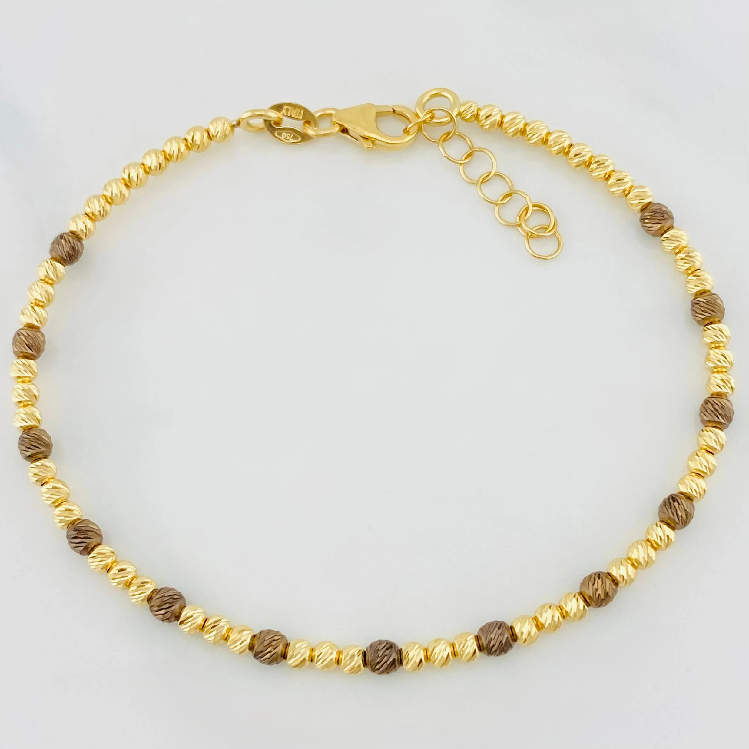 Pulso Aro tipo militar 4.7g / 18cm / 3mm Dos Oros Negro Amarillo 18K