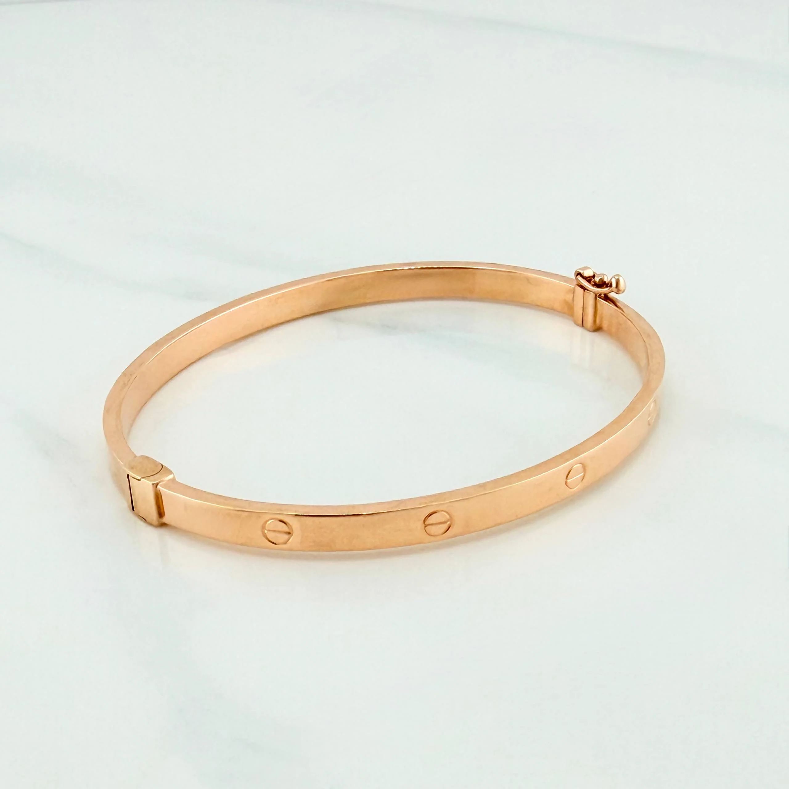 Pulso Aro Tornillo 5.4 g / 18.2 cm / 4 mm Oro Rosa 18K - Image 2
