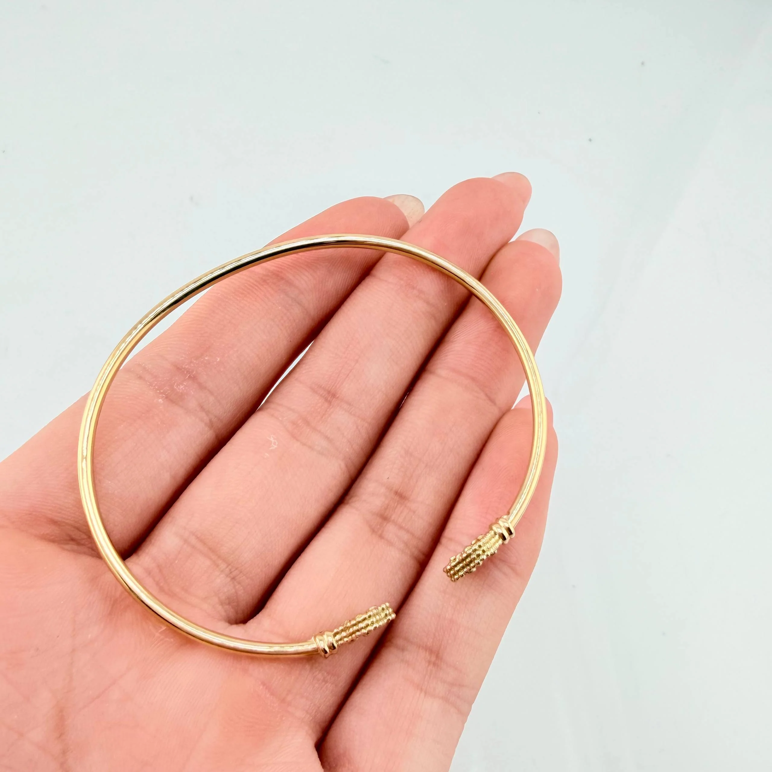 Pulso Aro Trebol Diamatando 3.6gr / 17cm / 1.8mm Oro Amarillo 18K * - Image 3