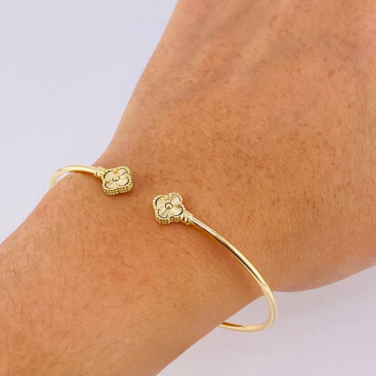 Pulso Aro Trebol Dorado 3.8gr / 18cm / 1.8mm Oro Amarillo 18K - Image 4