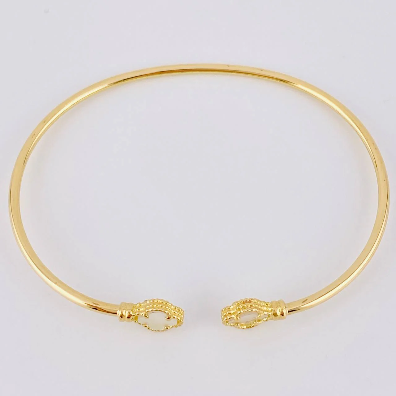 Pulso Aro Trebol Nacar Blanco 3.5 g / 18.6 cm / 1.8 mm Oro Amarillo 18K - Image 2