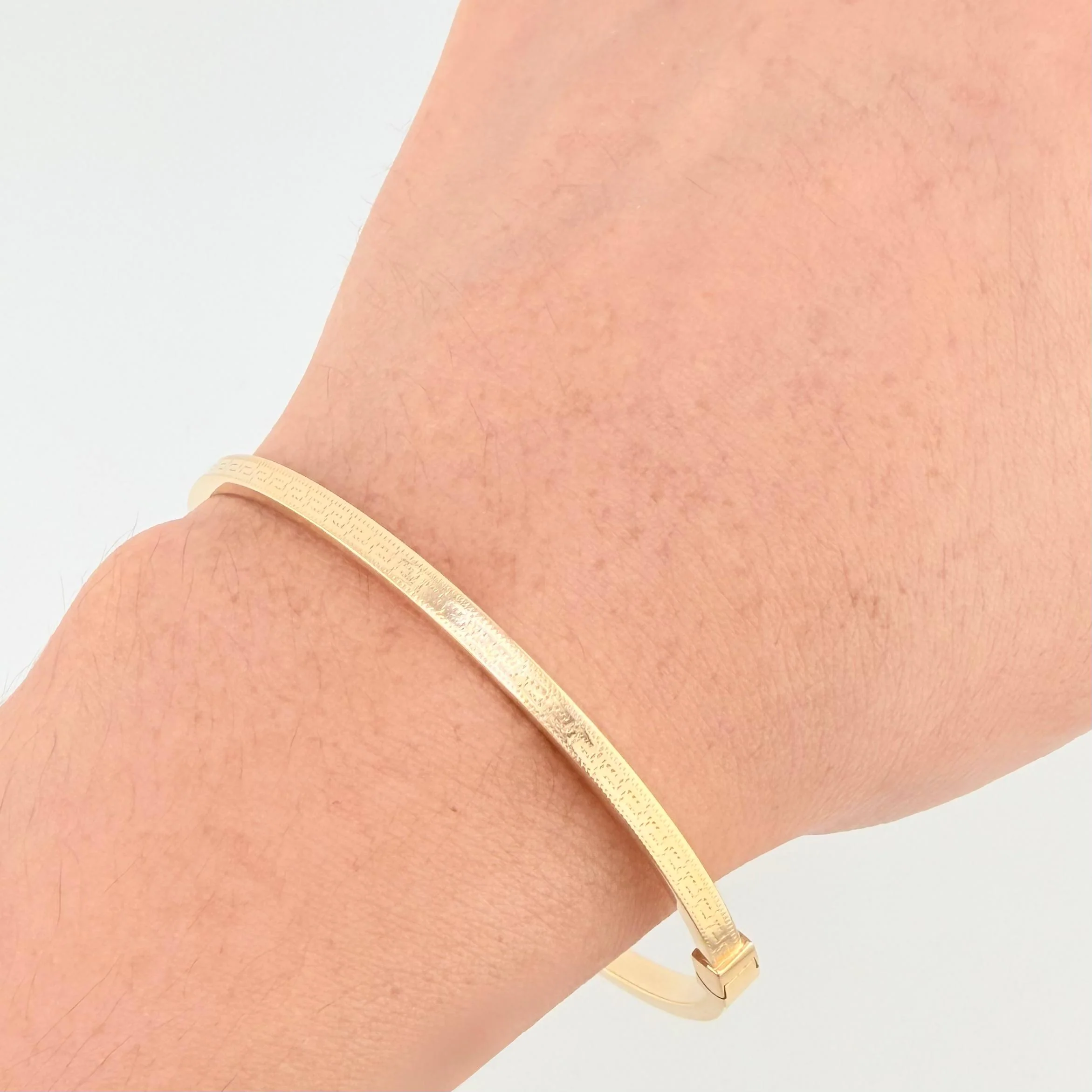 Pulso Aro Tribal 4.85gr / 18.5cm / 3.15mm Oro Amarillo 18K - Image 4