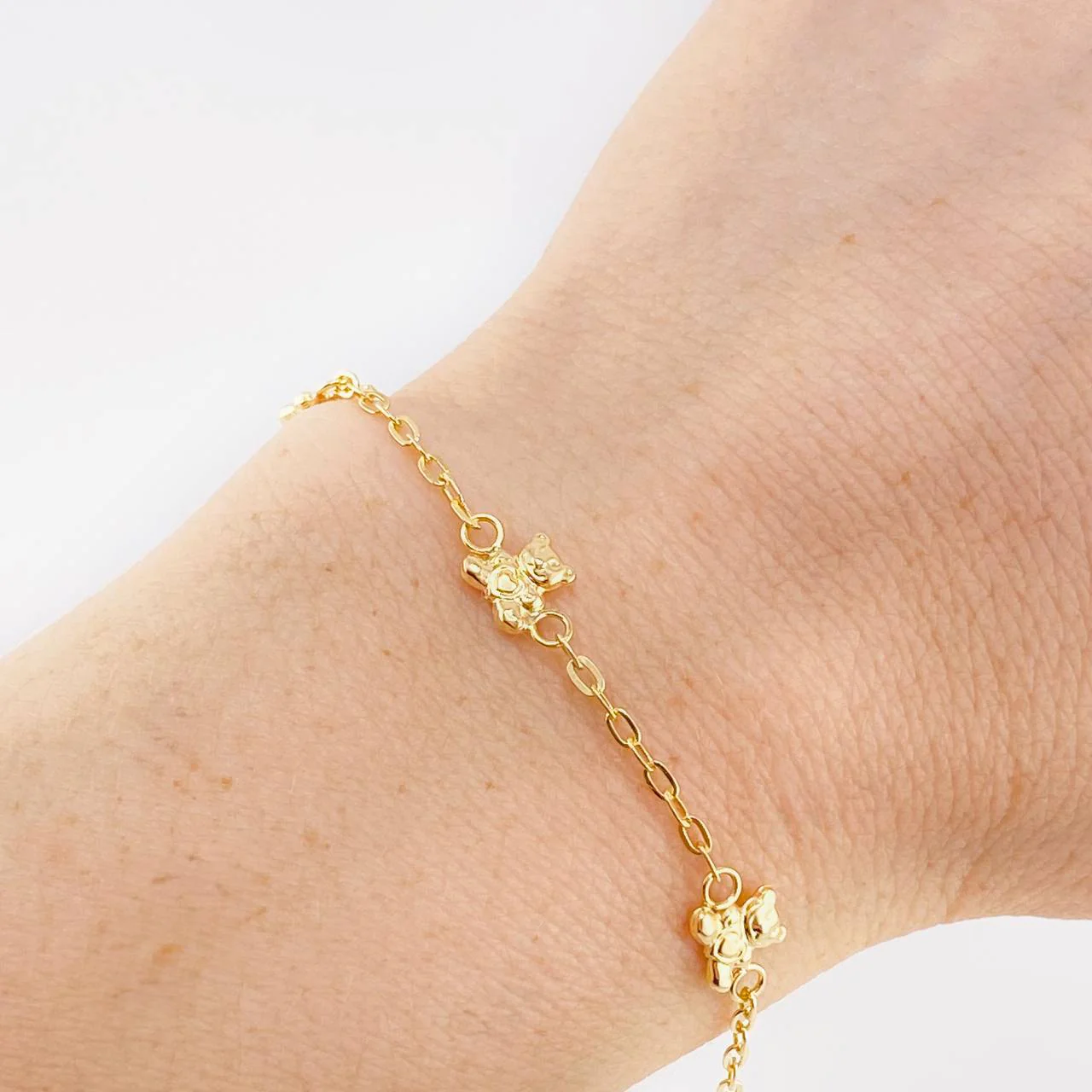 Pulso Bebé Aro Seguido Oso 1.7 g / 15.5 cm / 1.6 mm Oro Amarillo 18K - Image 3