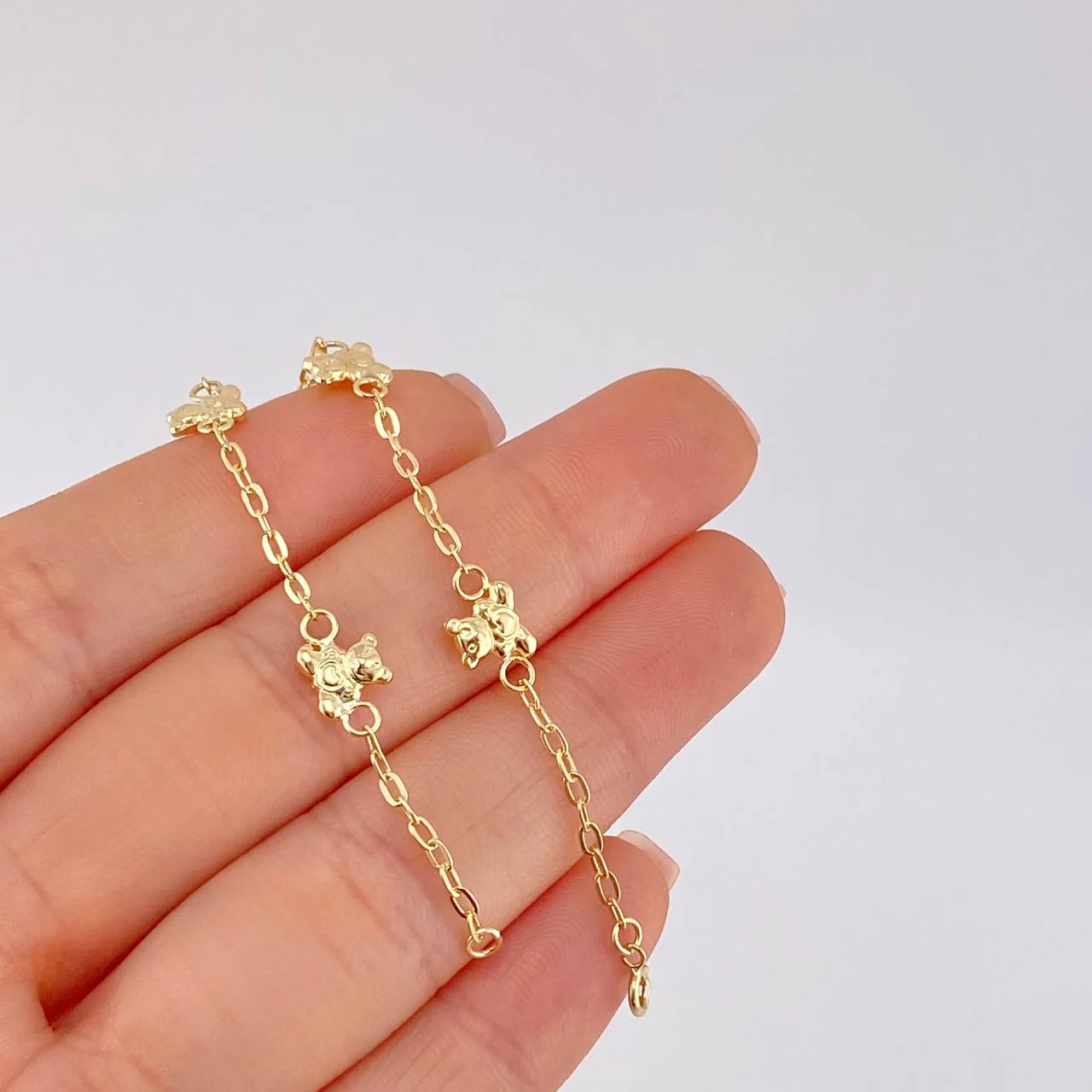 Pulso Bebé Aro Seguido Oso 1.7 g / 15.5 cm / 1.6 mm Oro Amarillo 18K - Image 4