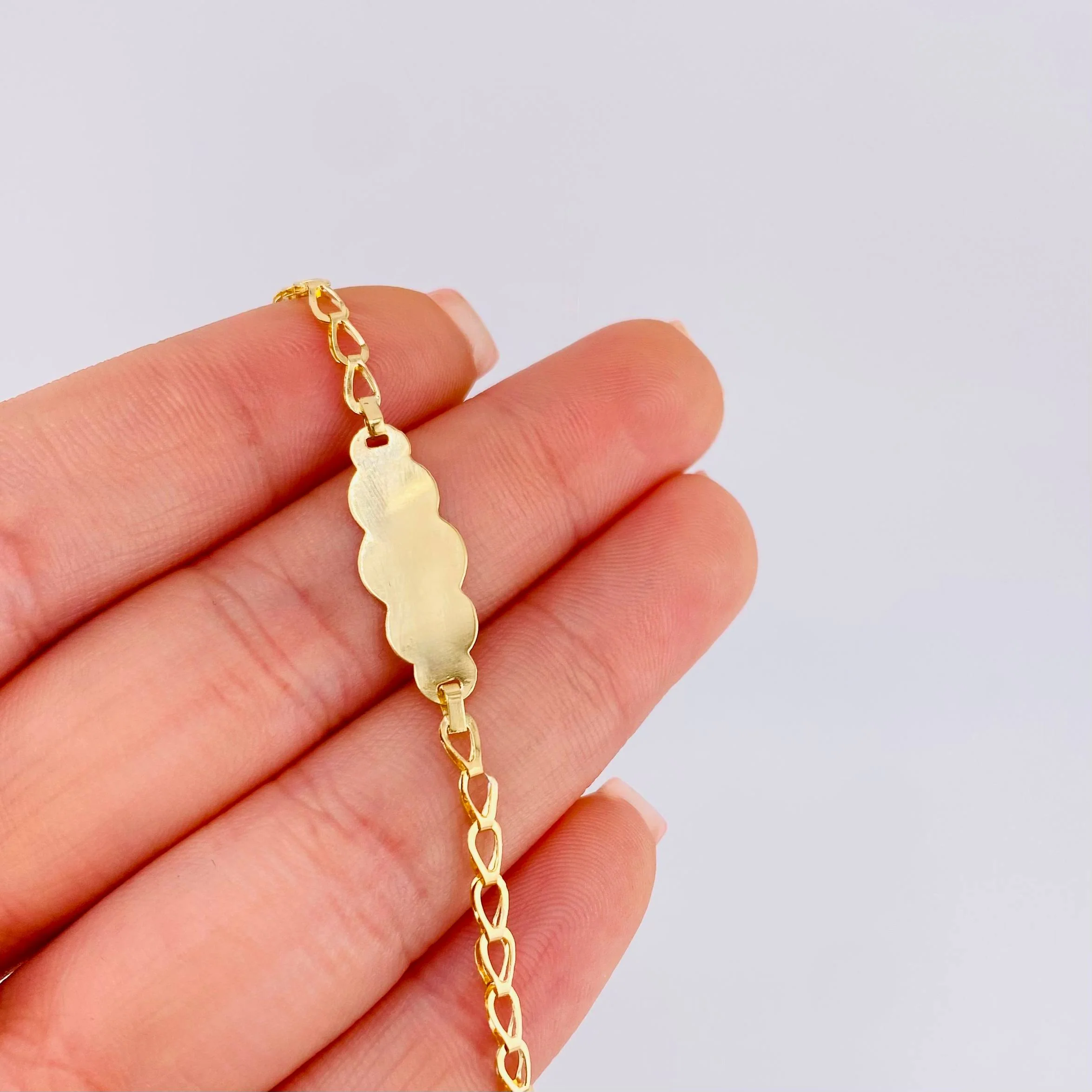 Pulso Bebé Espiga Nube Lisa 1.25gr / 14.5cm / 2.7mm Oro Amarillo 18K * - Image 4
