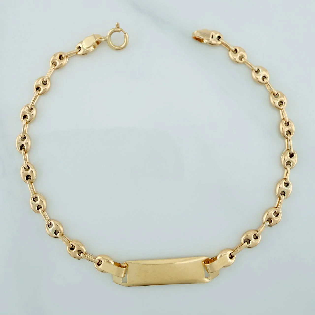 Pulso BebƩ GC Placa Octagonal 1.85gr / 15.6cm / 3mm Oro Amarillo 18K &