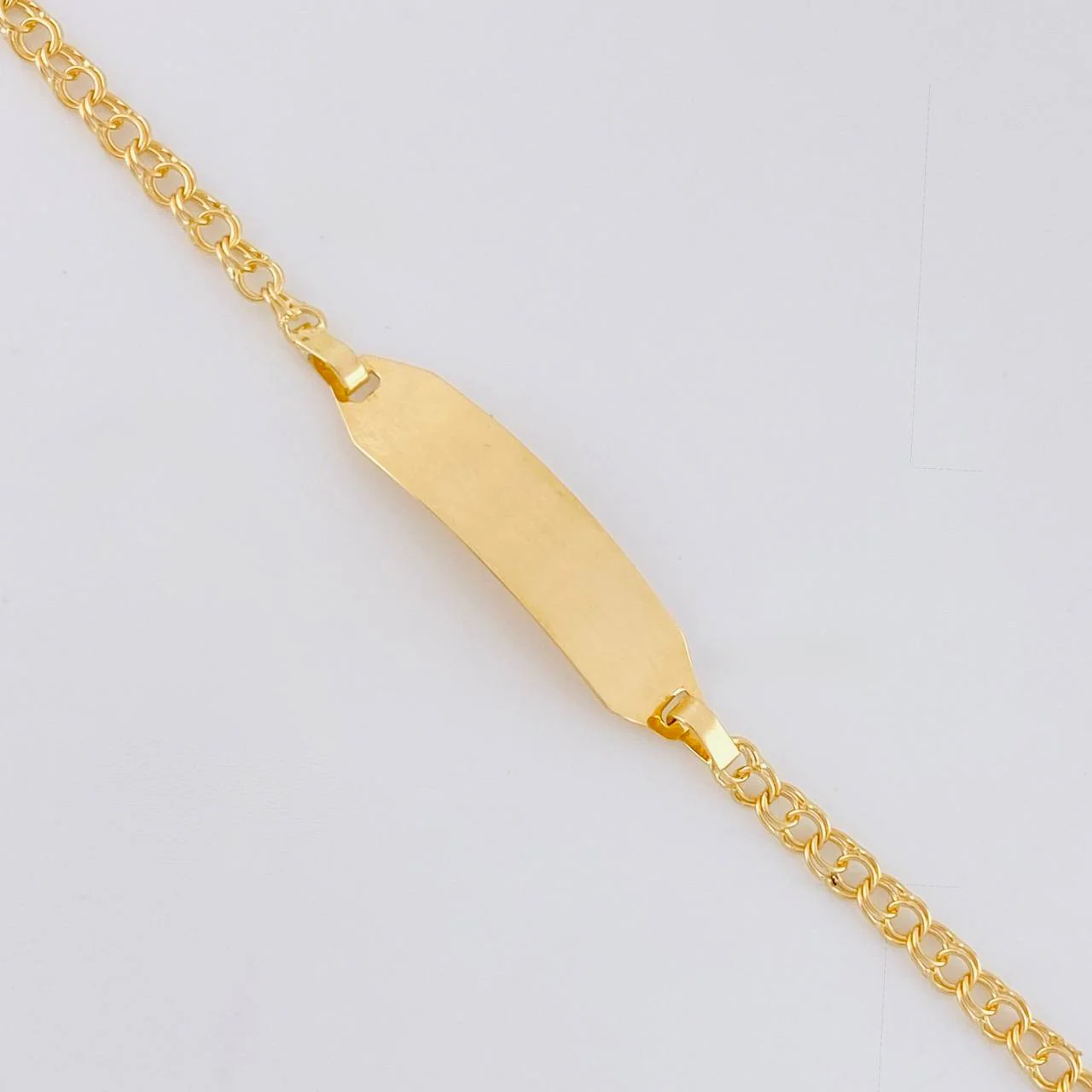 Pulso Bebé Roll-on placa hexagonal 1.35g / 15cm / 2.2mm Oro Amarillo 18K - Image 2
