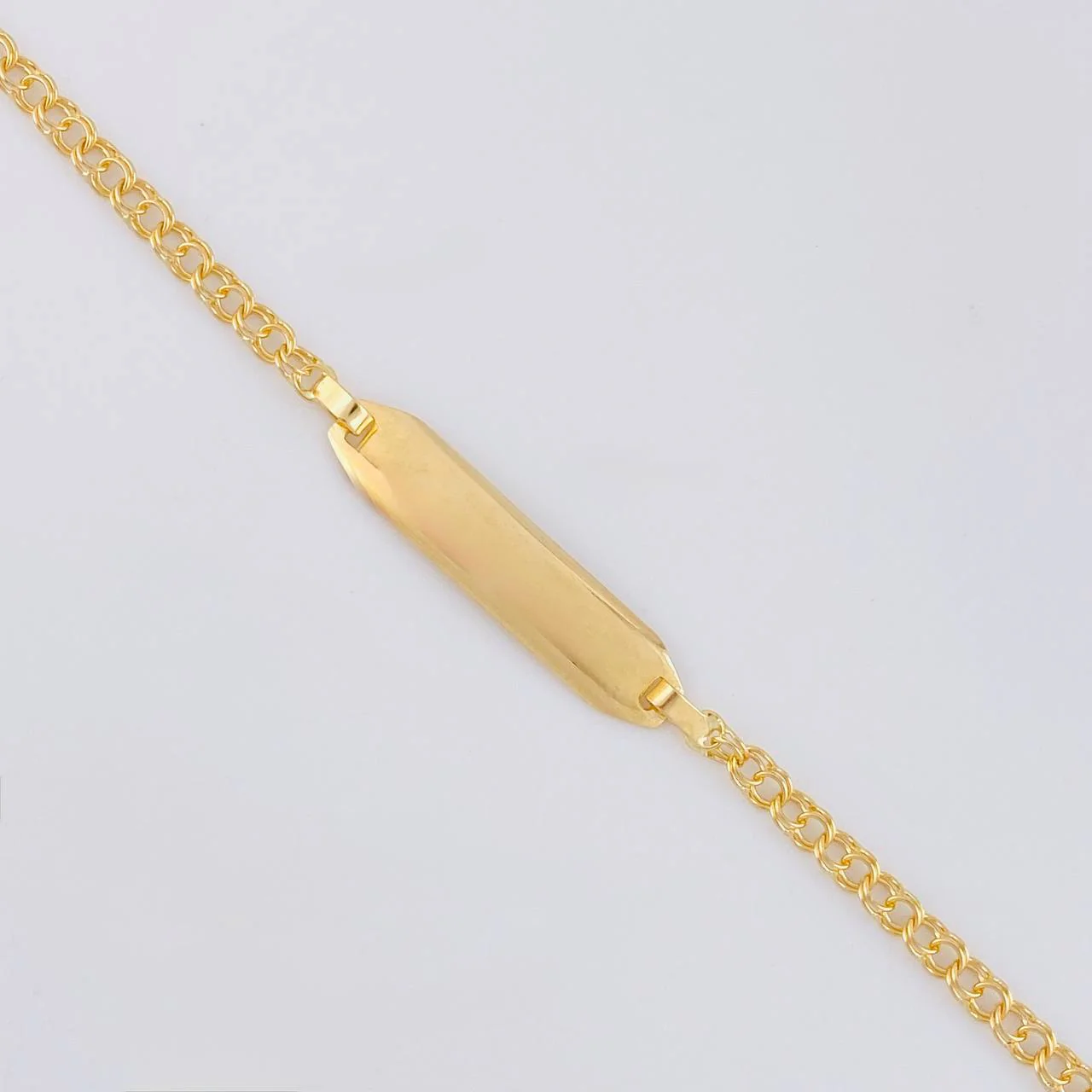 Pulso Bebé Roll-on placa octagonal curva 1.35g / 15.1cm / 2.2mm Oro Amarillo 18K - Image 2