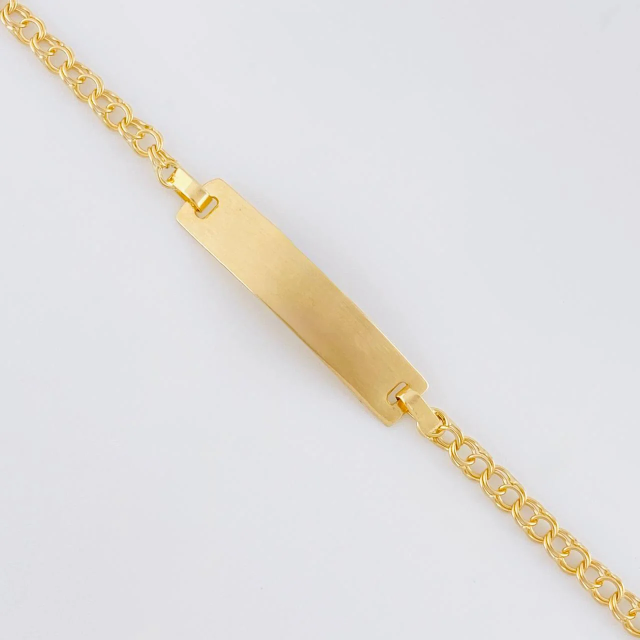 Pulso Bebé Roll-on placa rectangular 1.3g / 14.8cm / 2.2mm Oro Amarillo 18K - Image 2