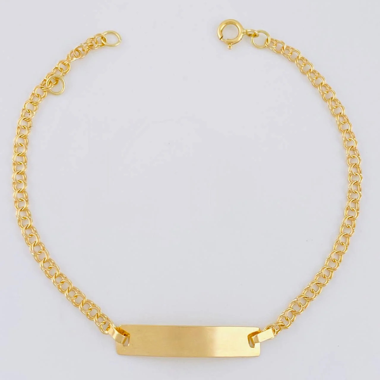 Pulso Bebé Roll-on placa rectangular 1.3g / 15.2cm / 2.2mm Oro Amarillo 18K