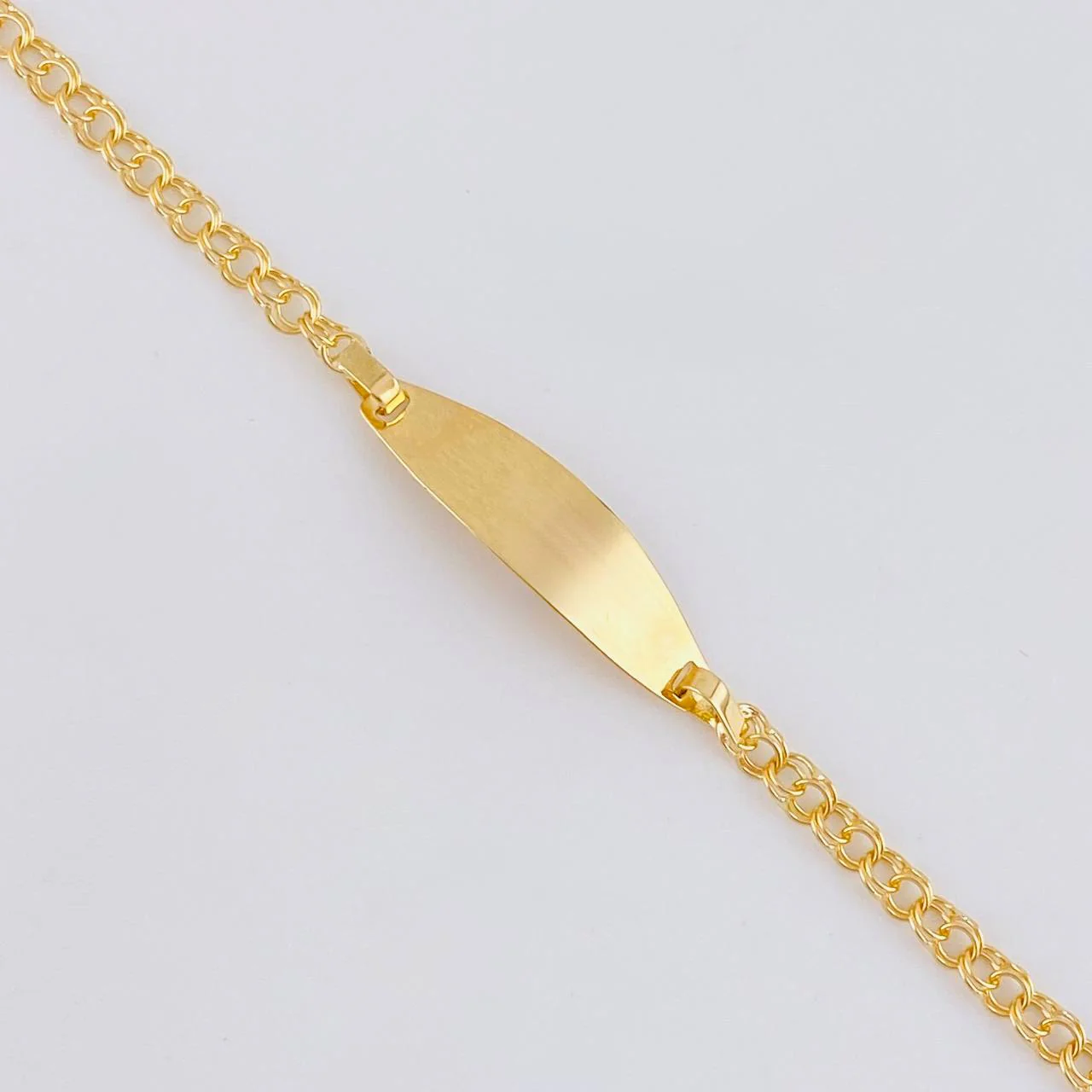 Pulso Bebé Roll-on placa rectangular ovalado 1.3g / 14.9cm / 2.2mm Oro Amarillo 18K - Image 2