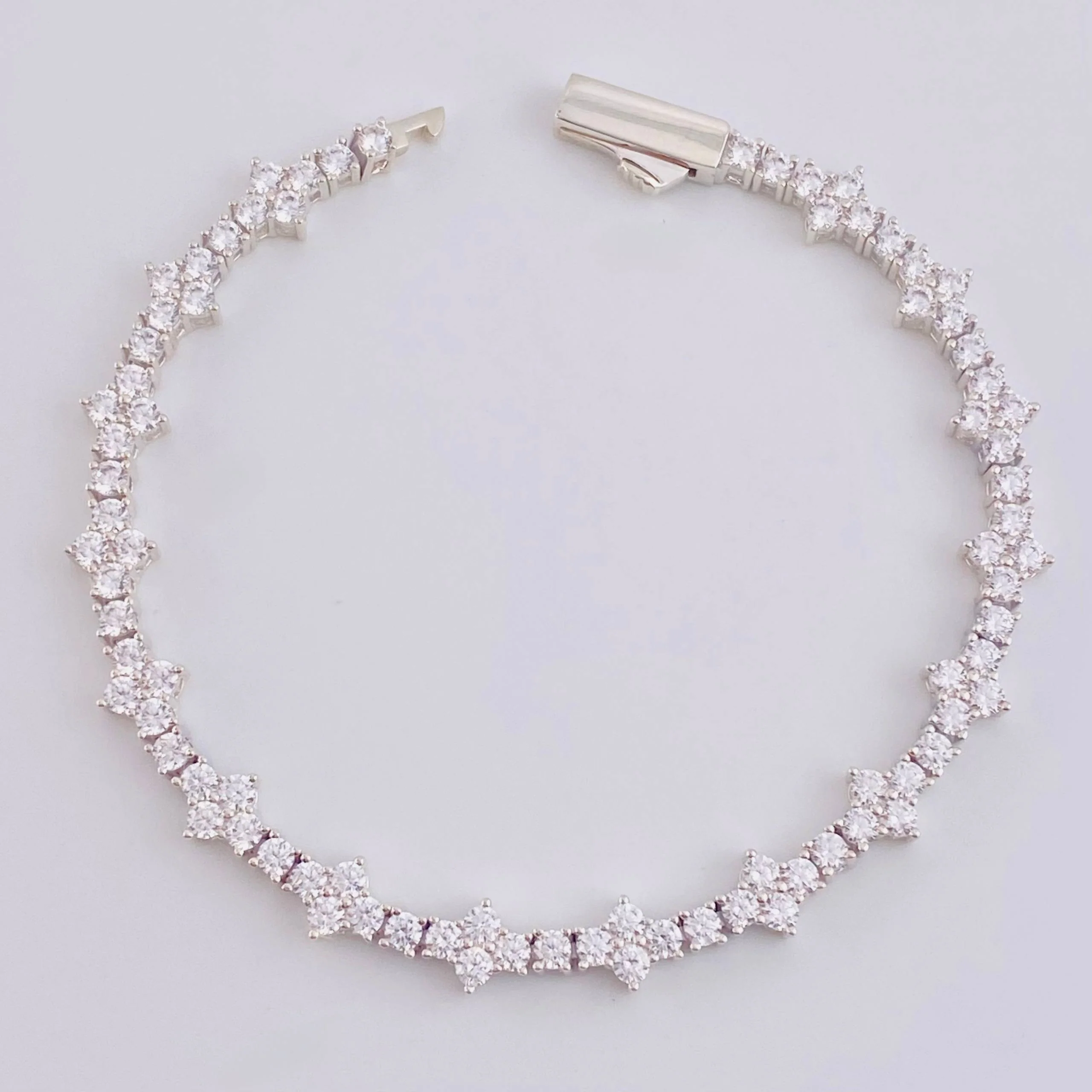 Pulso Borde De Estrella 10.35 g / 18.7 cm / 6.3 mm Plata 925