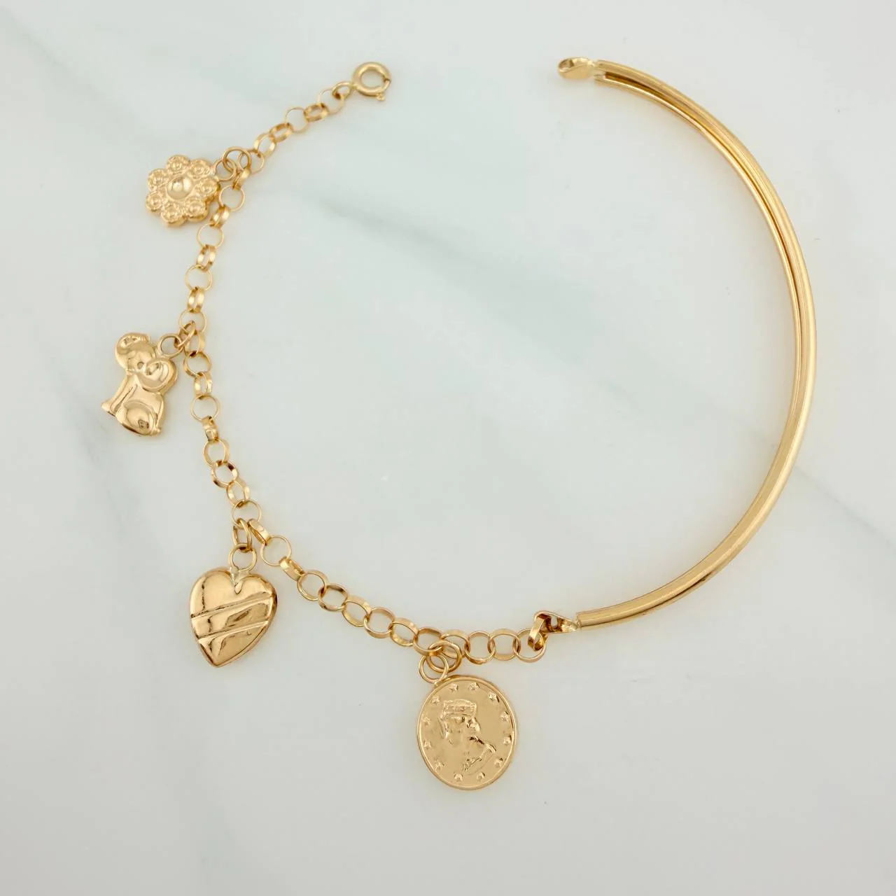 Pulso Charms 5.9gr / 17cm / 3.2mm Oro Amarillo 18K %