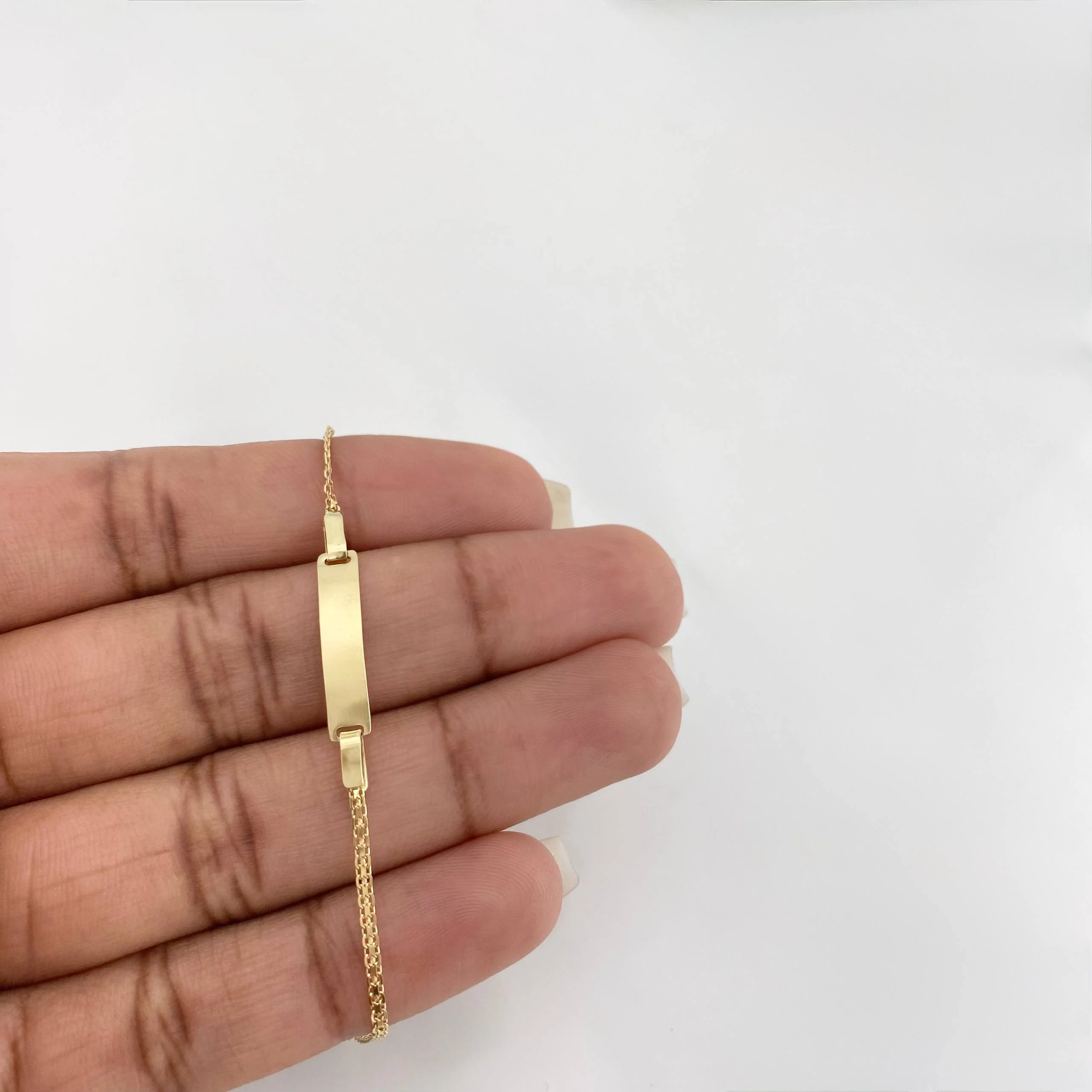 Pulso Chino placa rectangular 1.65g / 16cm / 1.5mm Oro Amarillo 18K - Image 4