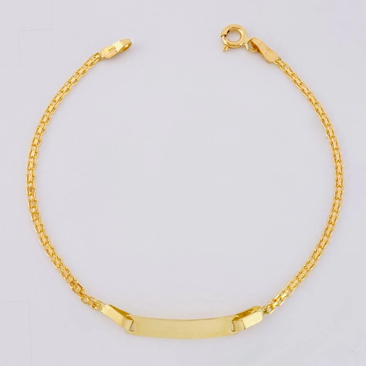 Pulso Chino Placa Rectangular 1.8 g / 16.4 cm / 1.6 mm Oro Amarillo 18K