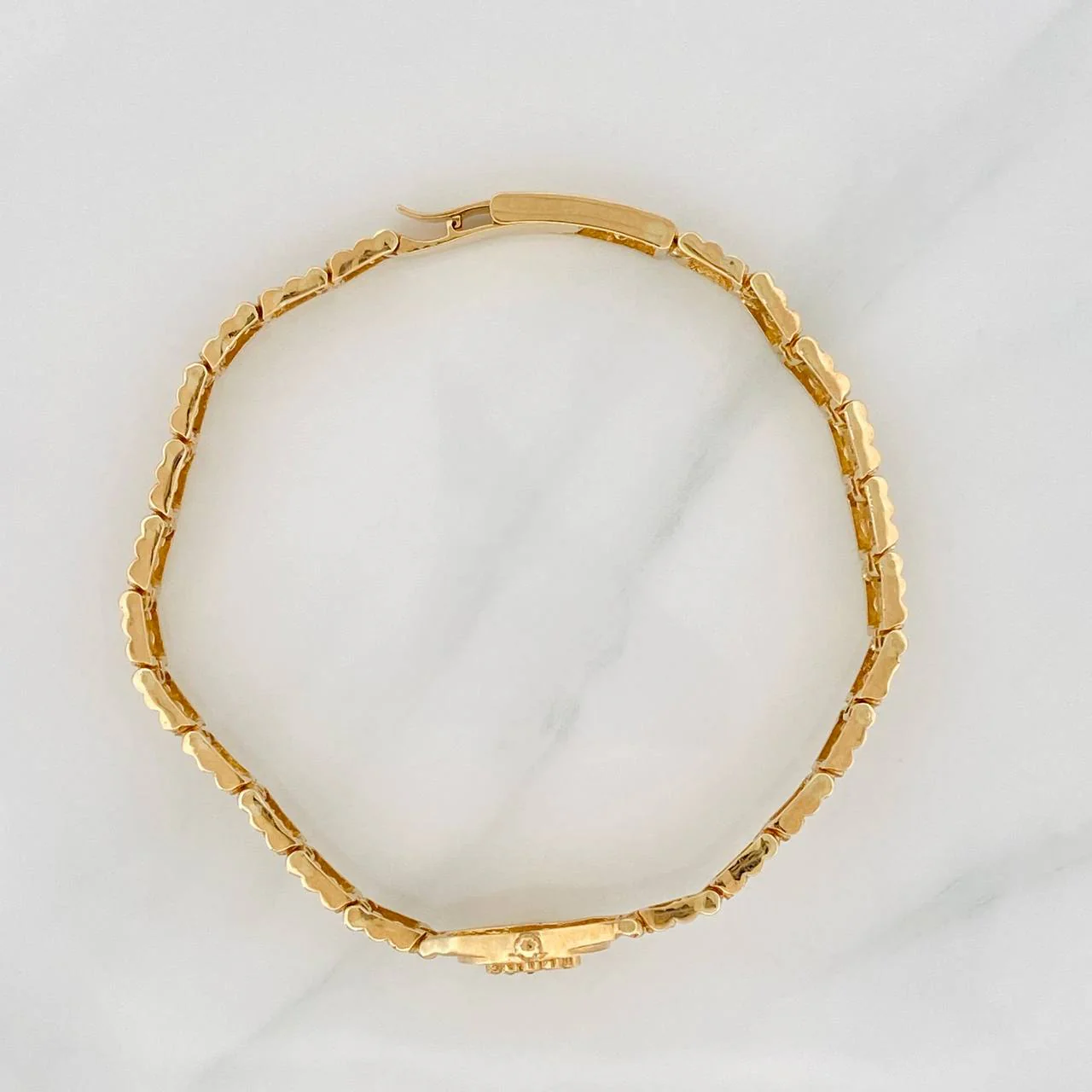 Pulso Cinturon Corona Reticulado 21.85gr / 19cm-19.5cm / Oro Amarillo 18K - Image 2
