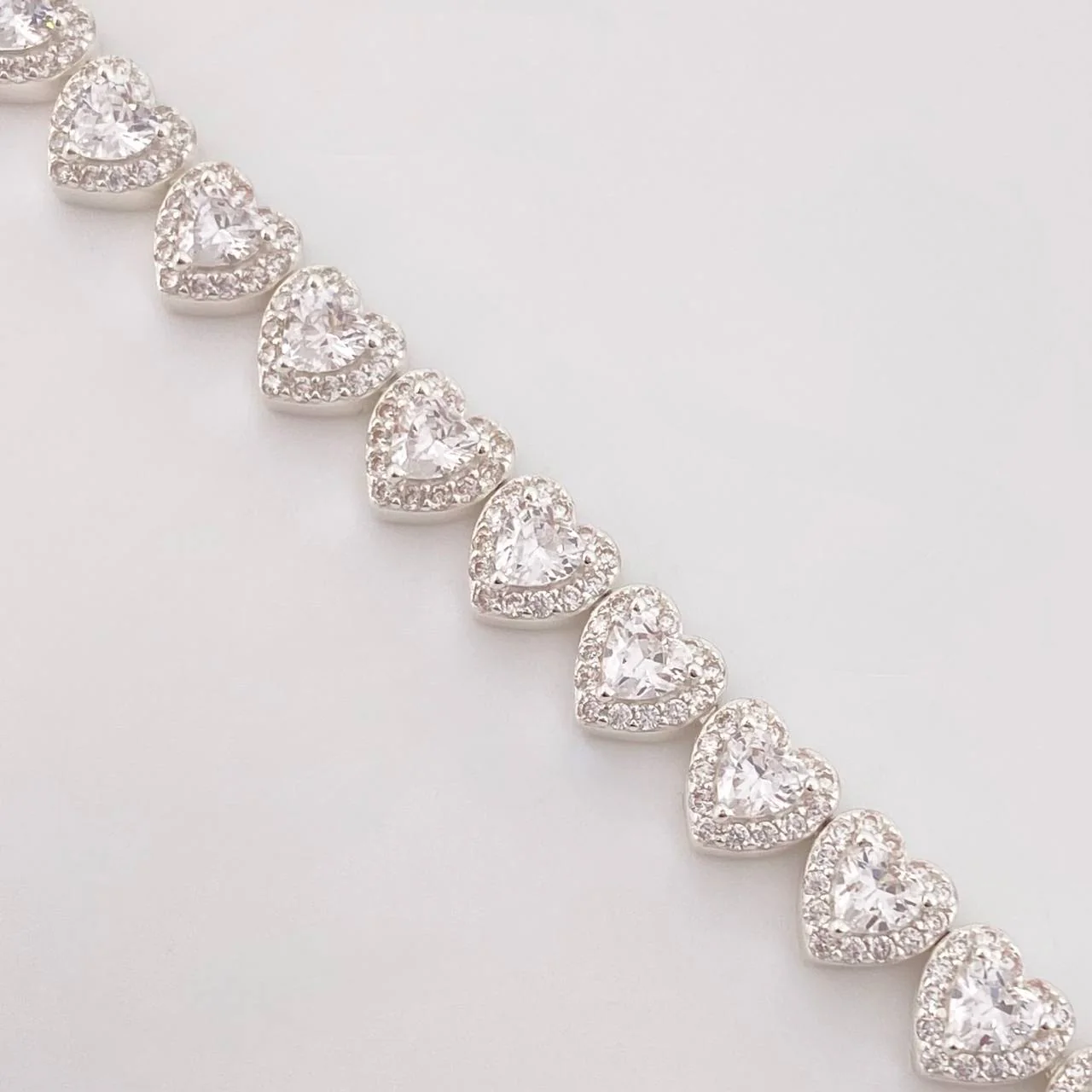 Pulso Corazones Seguidos 17.2g / 18.5cm / 7.6mm Plata 925 - Image 3