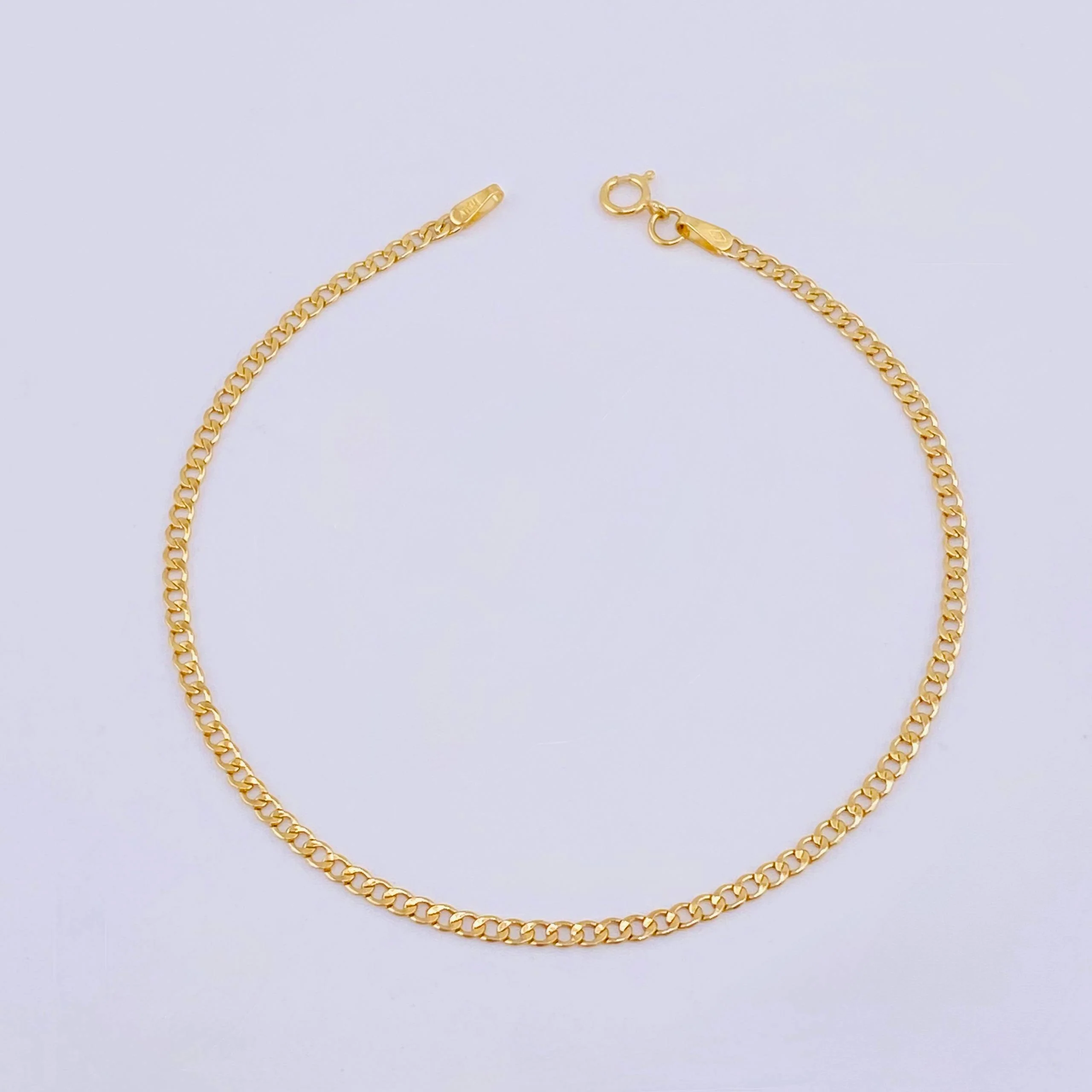 Pulso Cubano 0.8gr / 18.5cm / 2.1mm Oro Amarillo +1 18K